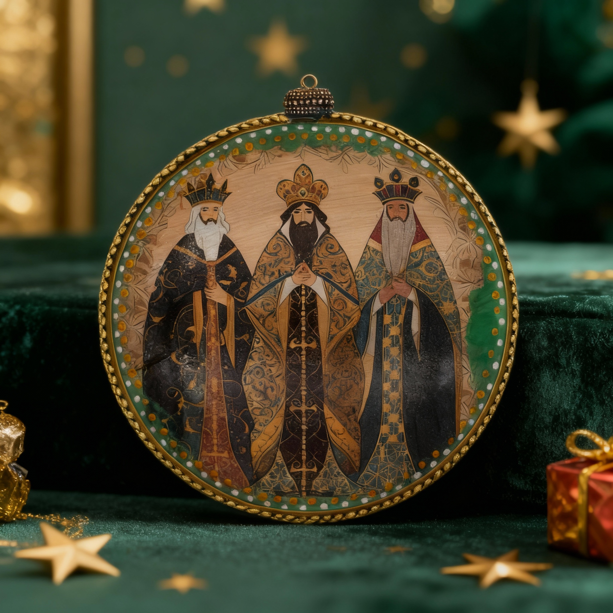 Medallón decorativo Reyes Magos 02
