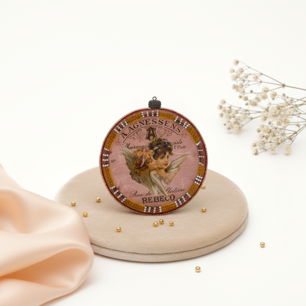 Medallón decorativo Ángeles Vintage 05