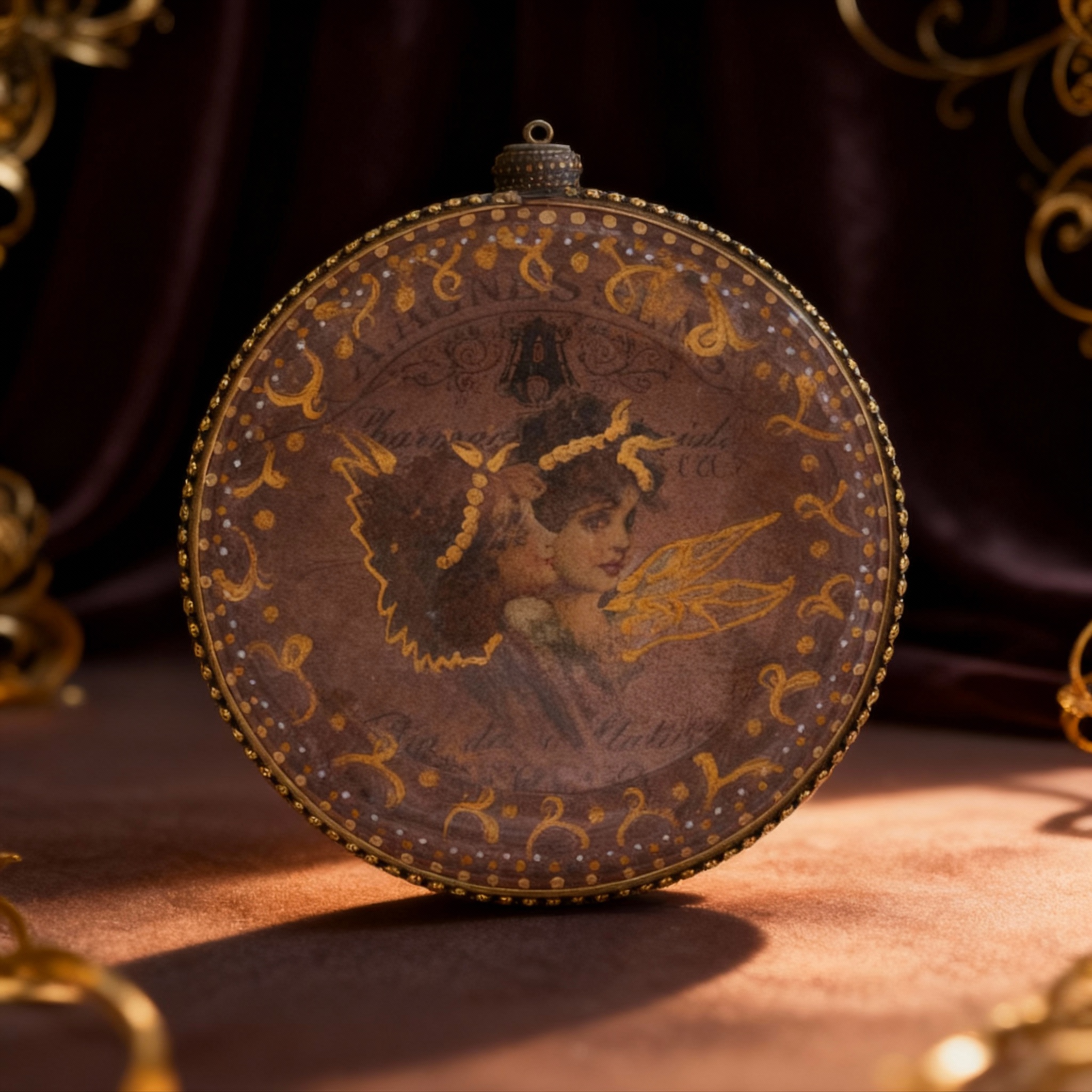 Medallón decorativo Ángeles Vintage 09