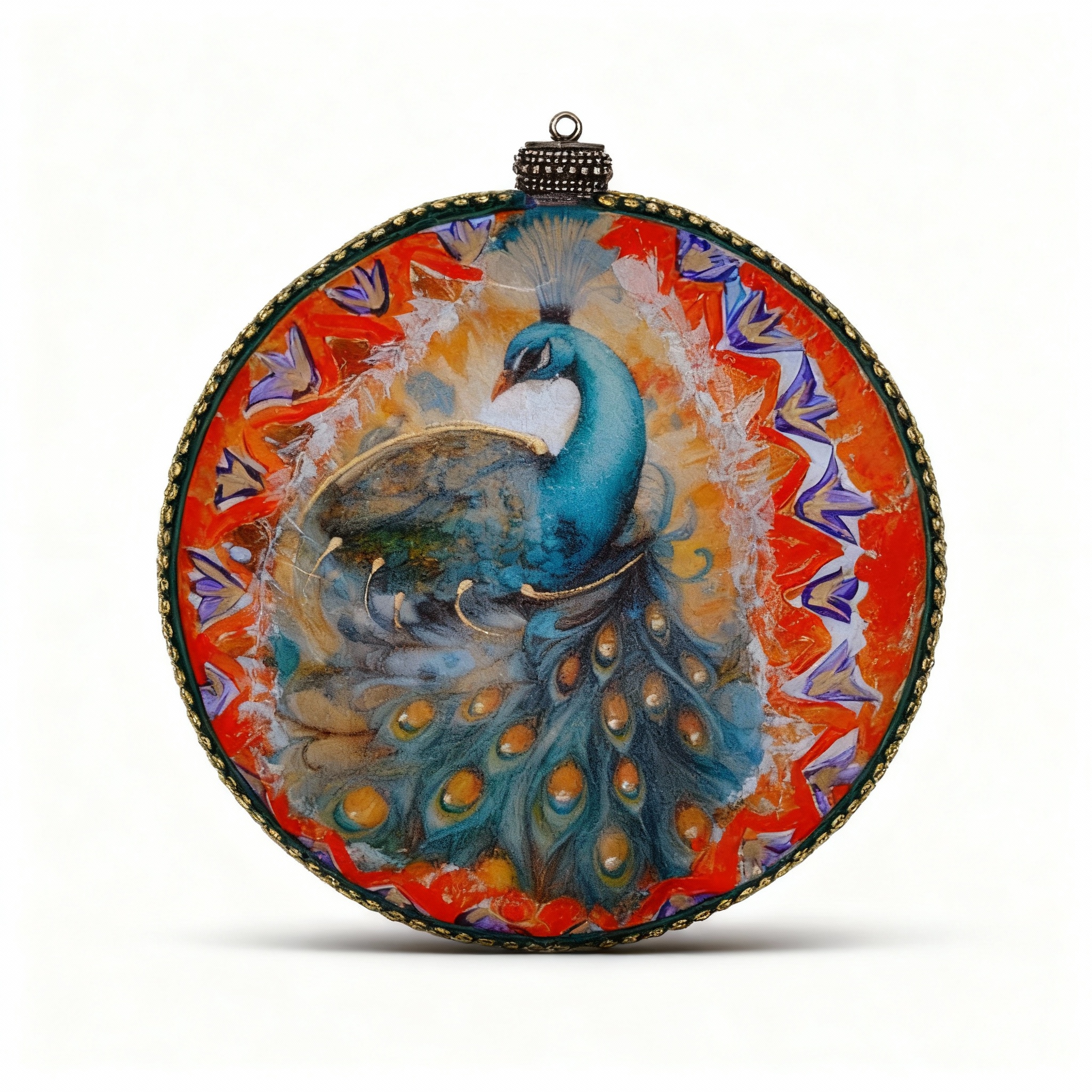 Medallón decorativo Pavo Real 02