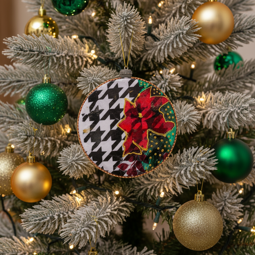 Medallón decorativo Poinsettias 03