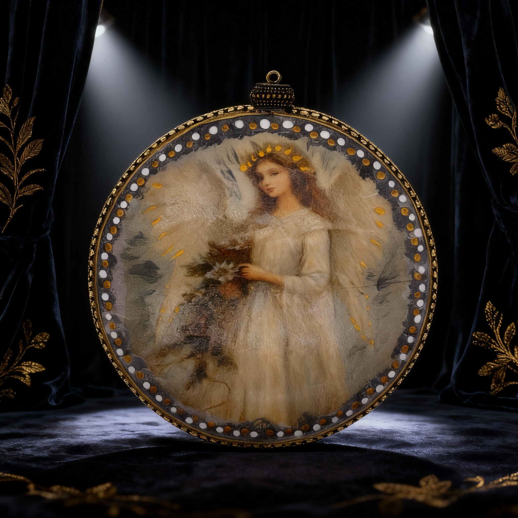 Medallón decorativo Ángeles 04