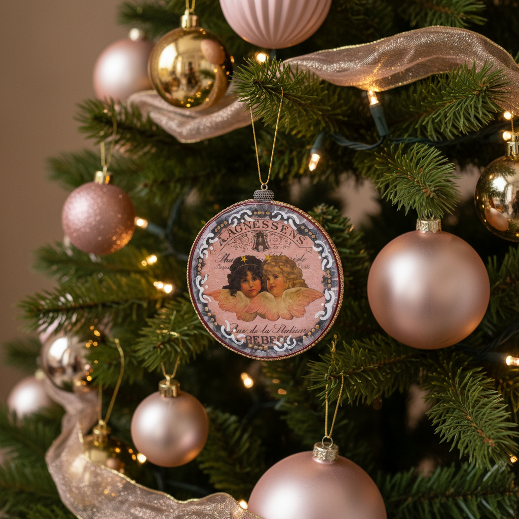 Medallón decorativo Ángeles Vintage 03