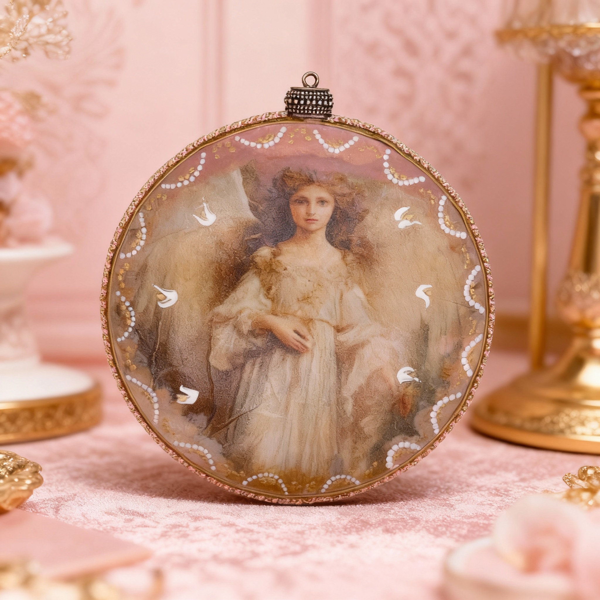 Medallón decorativo Ángeles 02