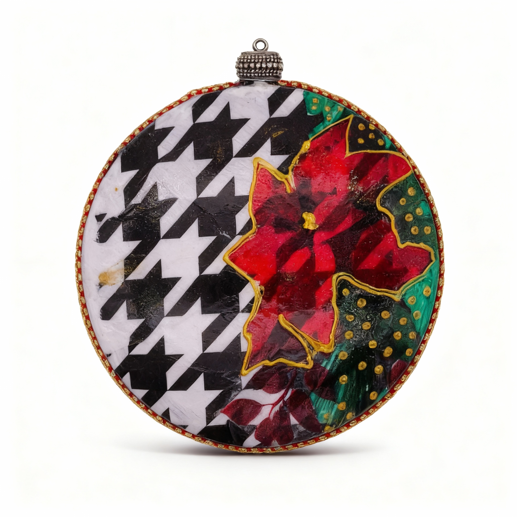 Medallón decorativo Poinsettias 03