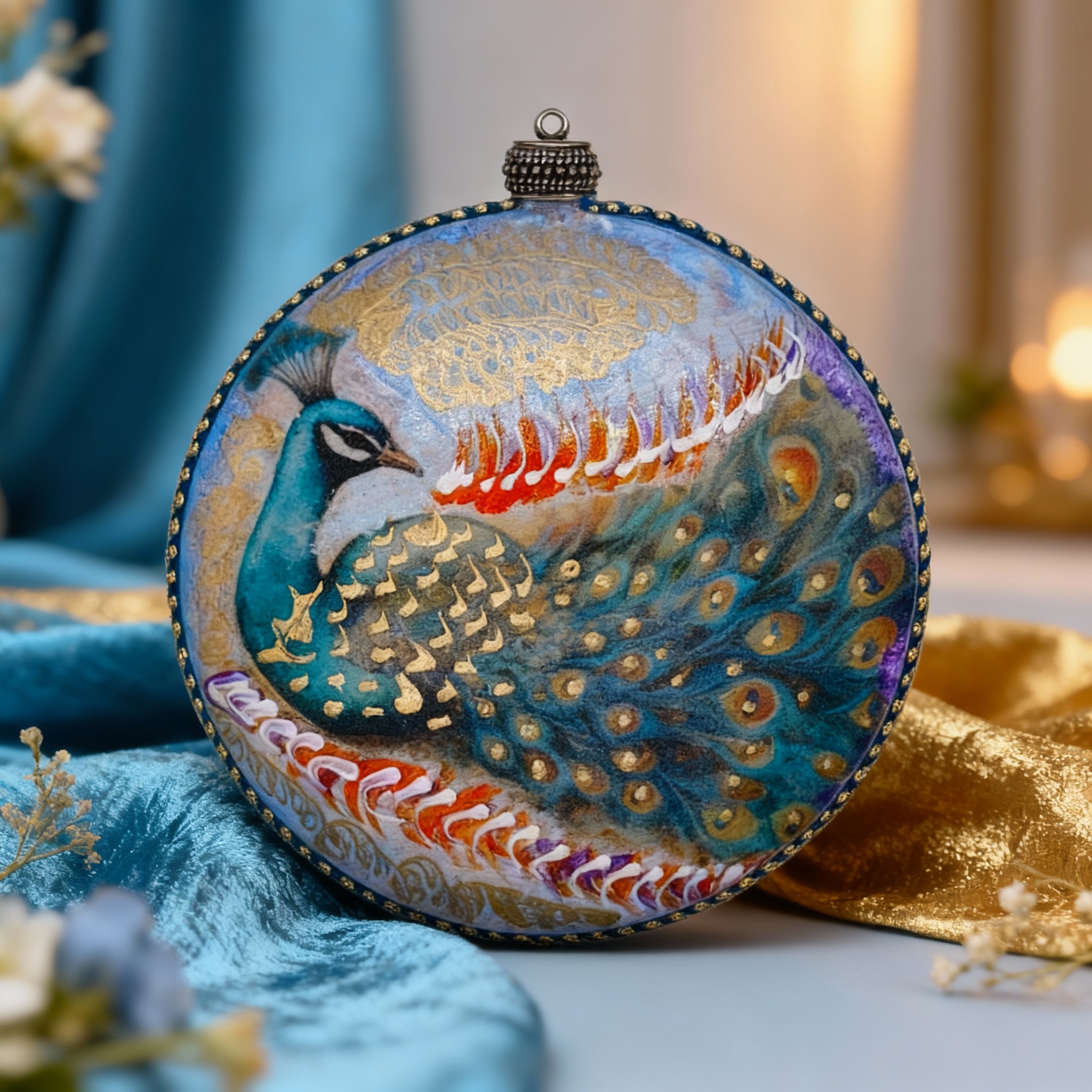 Medallón decorativo Pavo Real 06