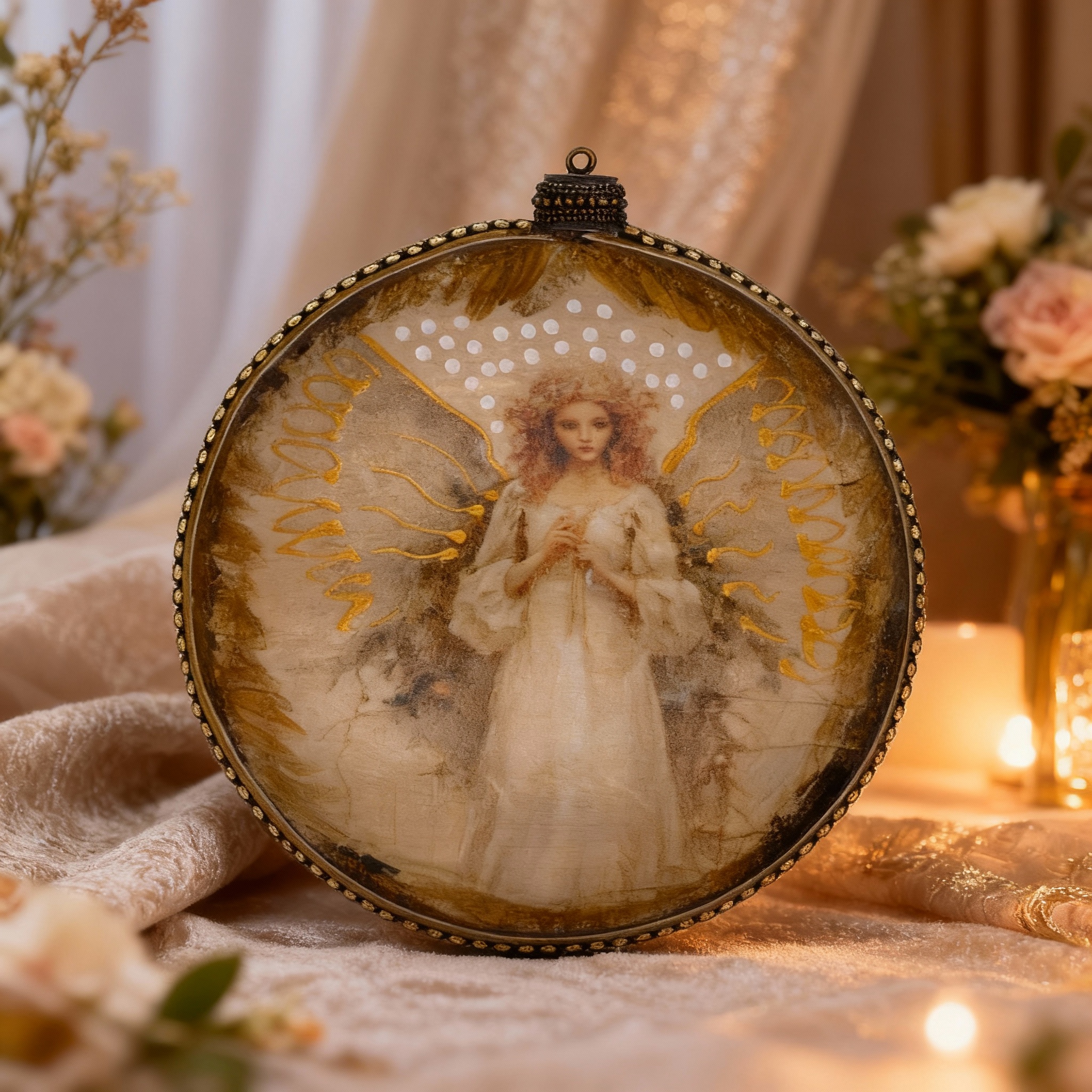 Medallón decorativo Ángeles 01