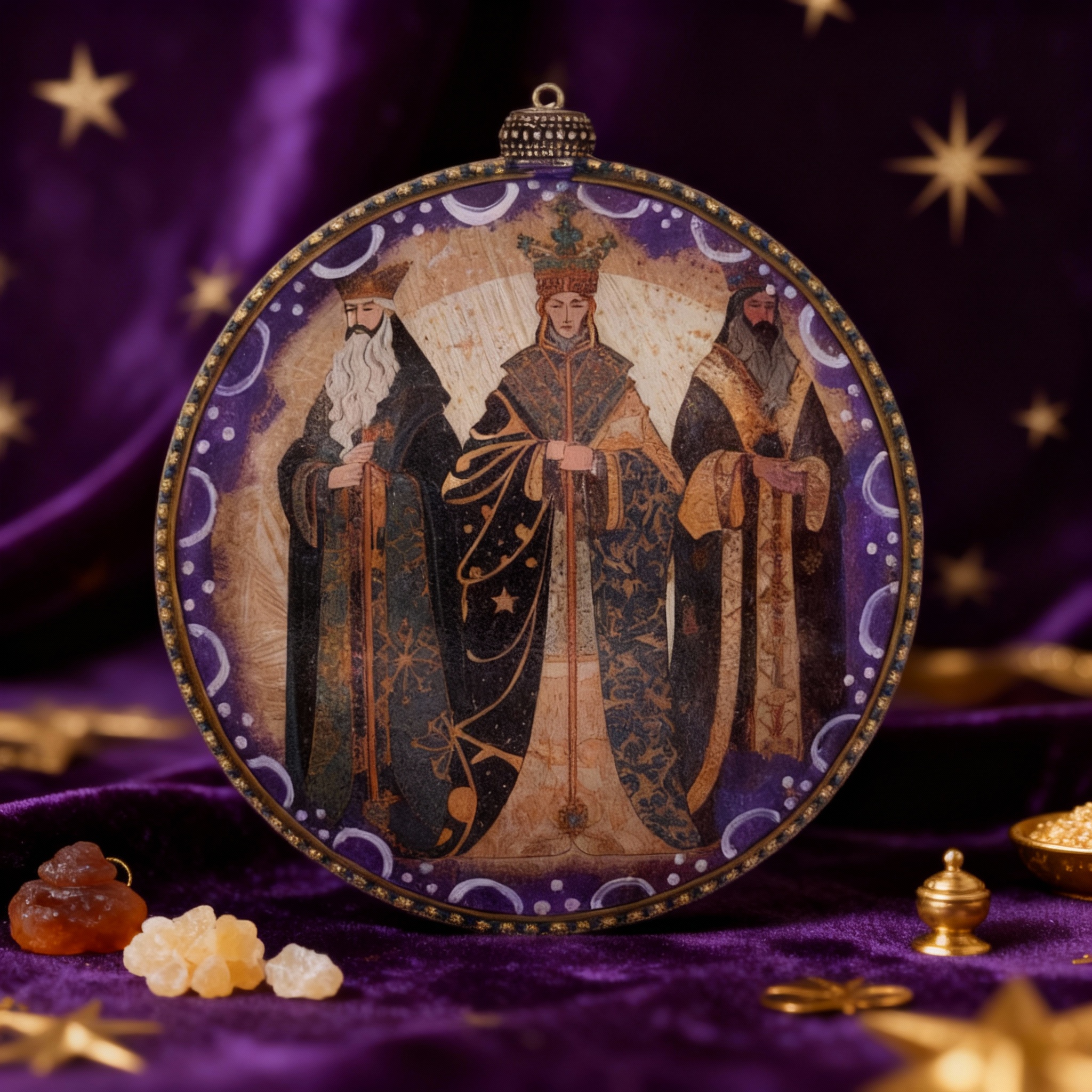 Medallón decorativo Reyes Magos 03