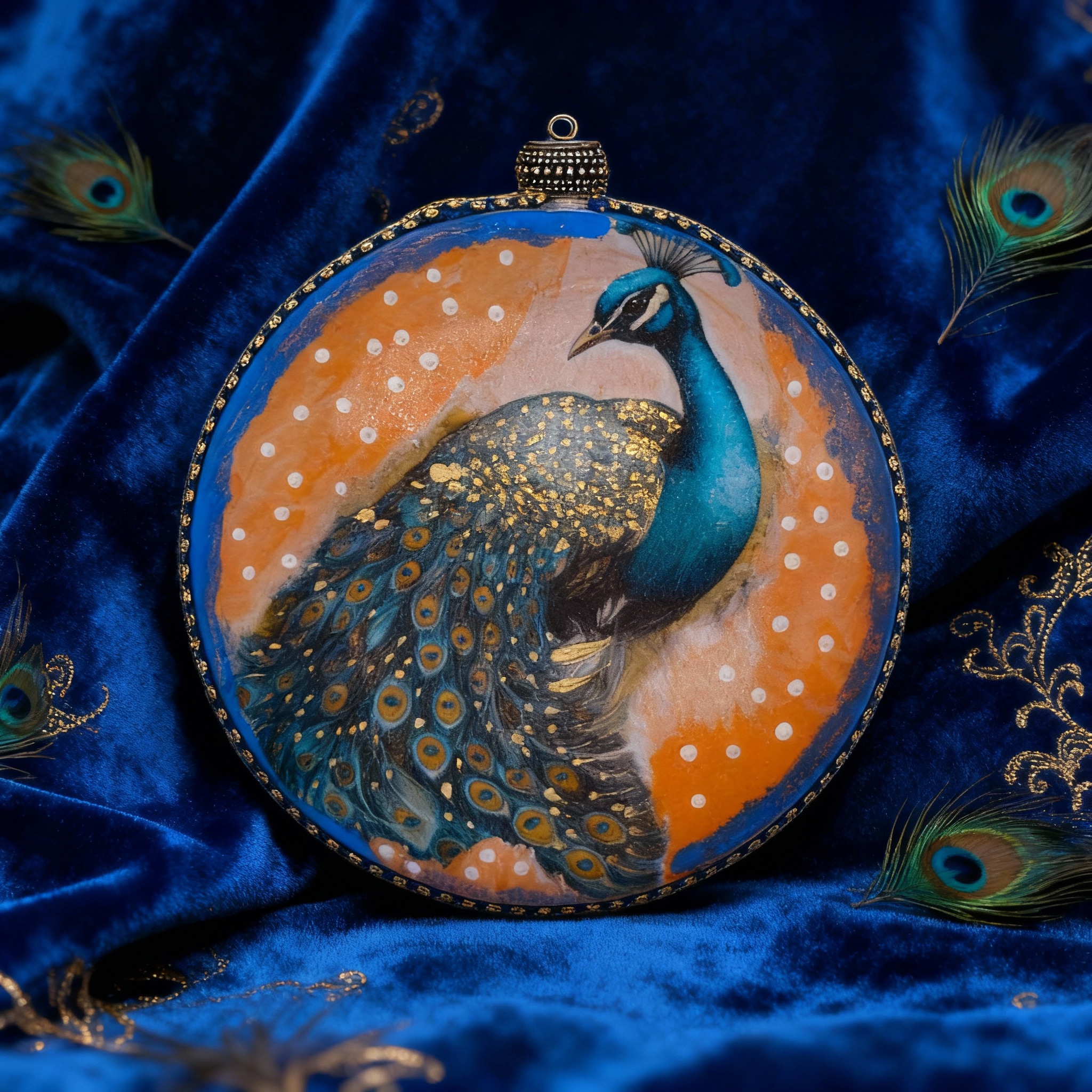 Medallón decorativo Pavo Real 01