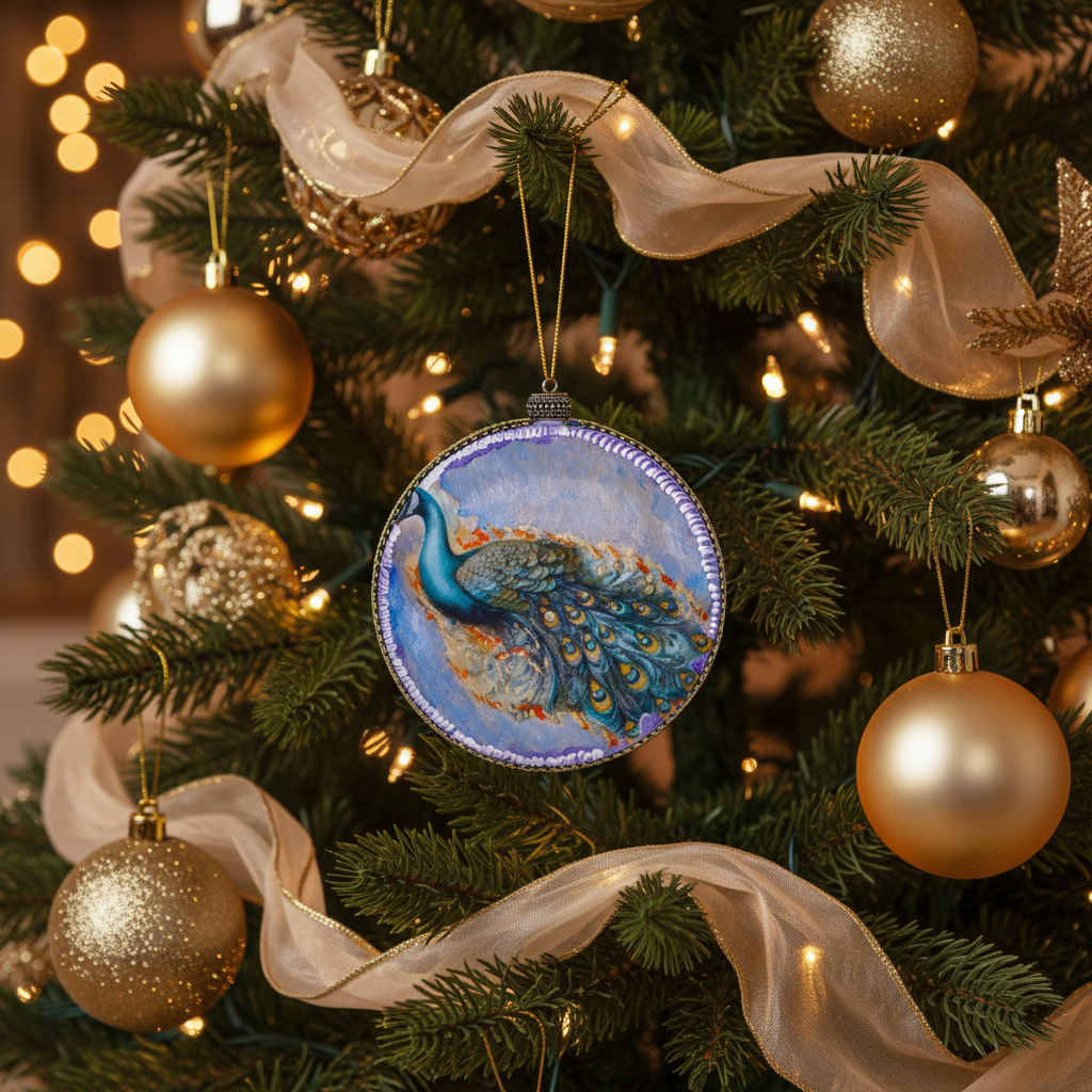 Medallón decorativo Pavo Real 04