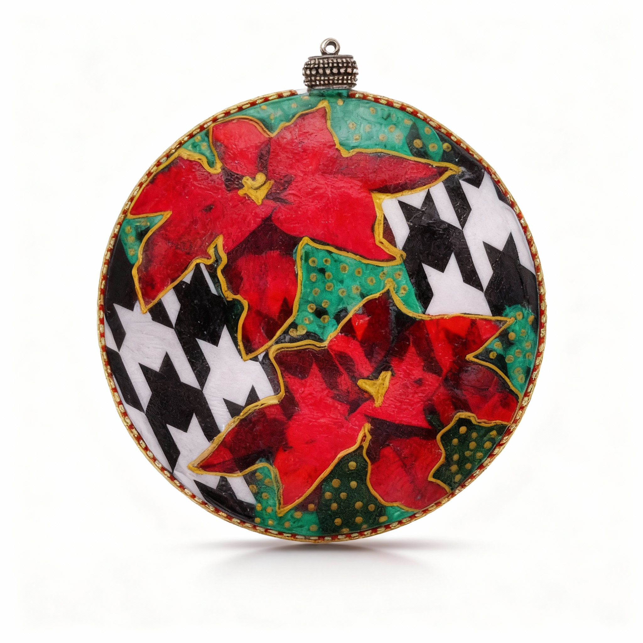 Medallón decorativo Poinsettias 07