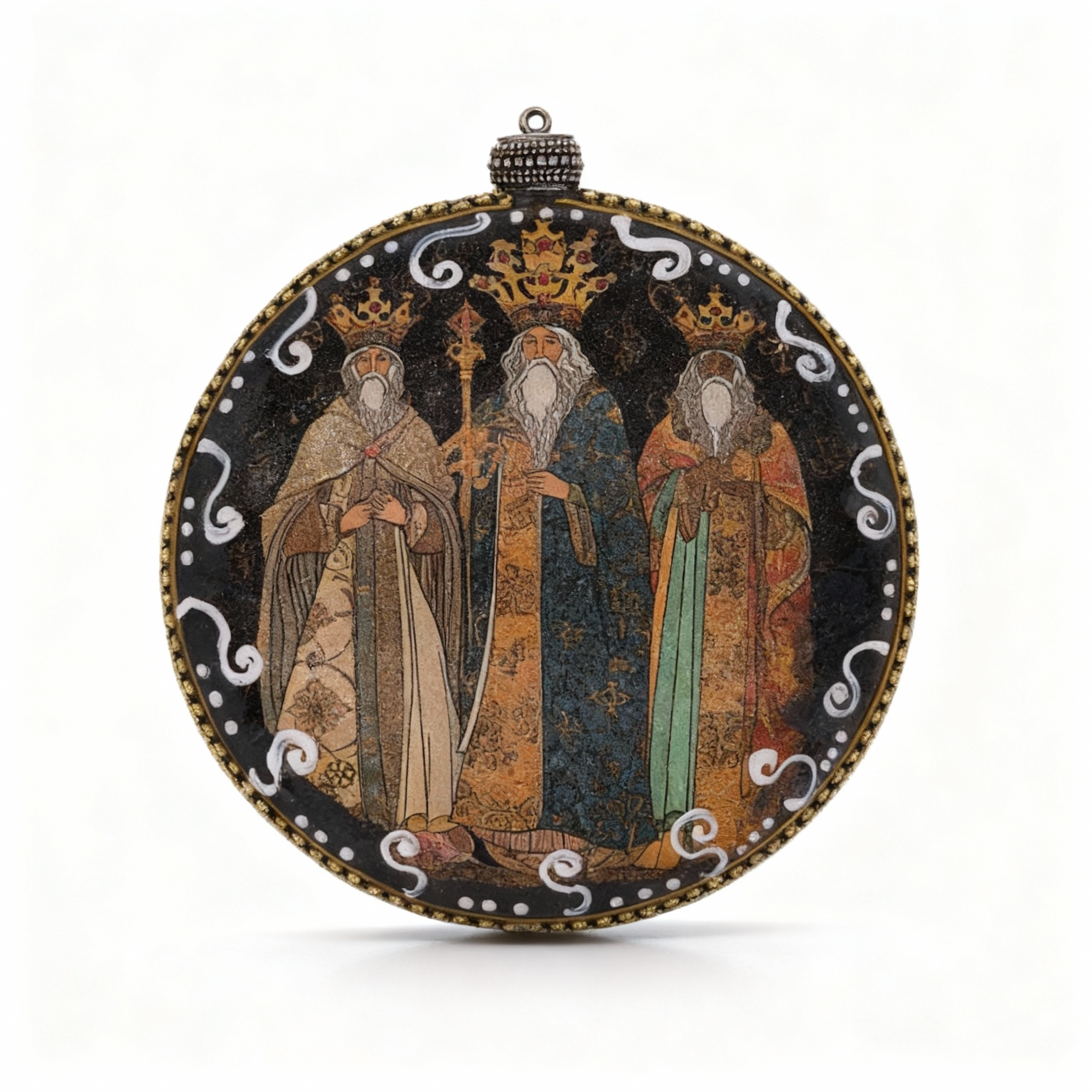 Medallón decorativo Reyes Magos 01