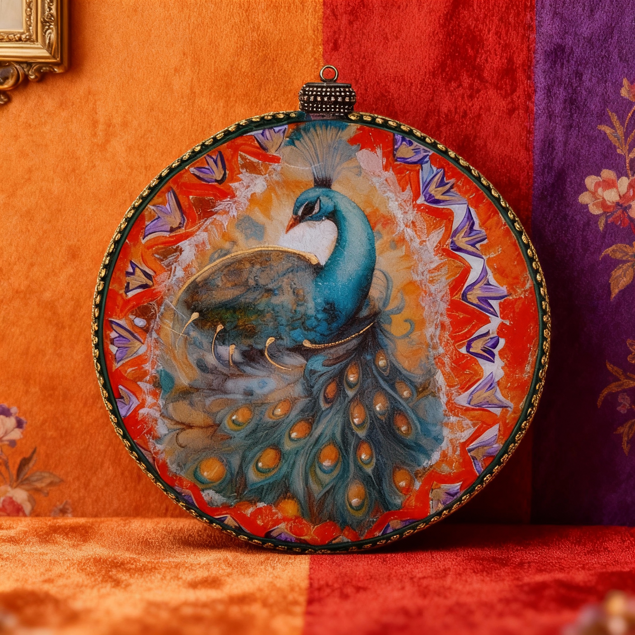 Medallón decorativo Pavo Real 02