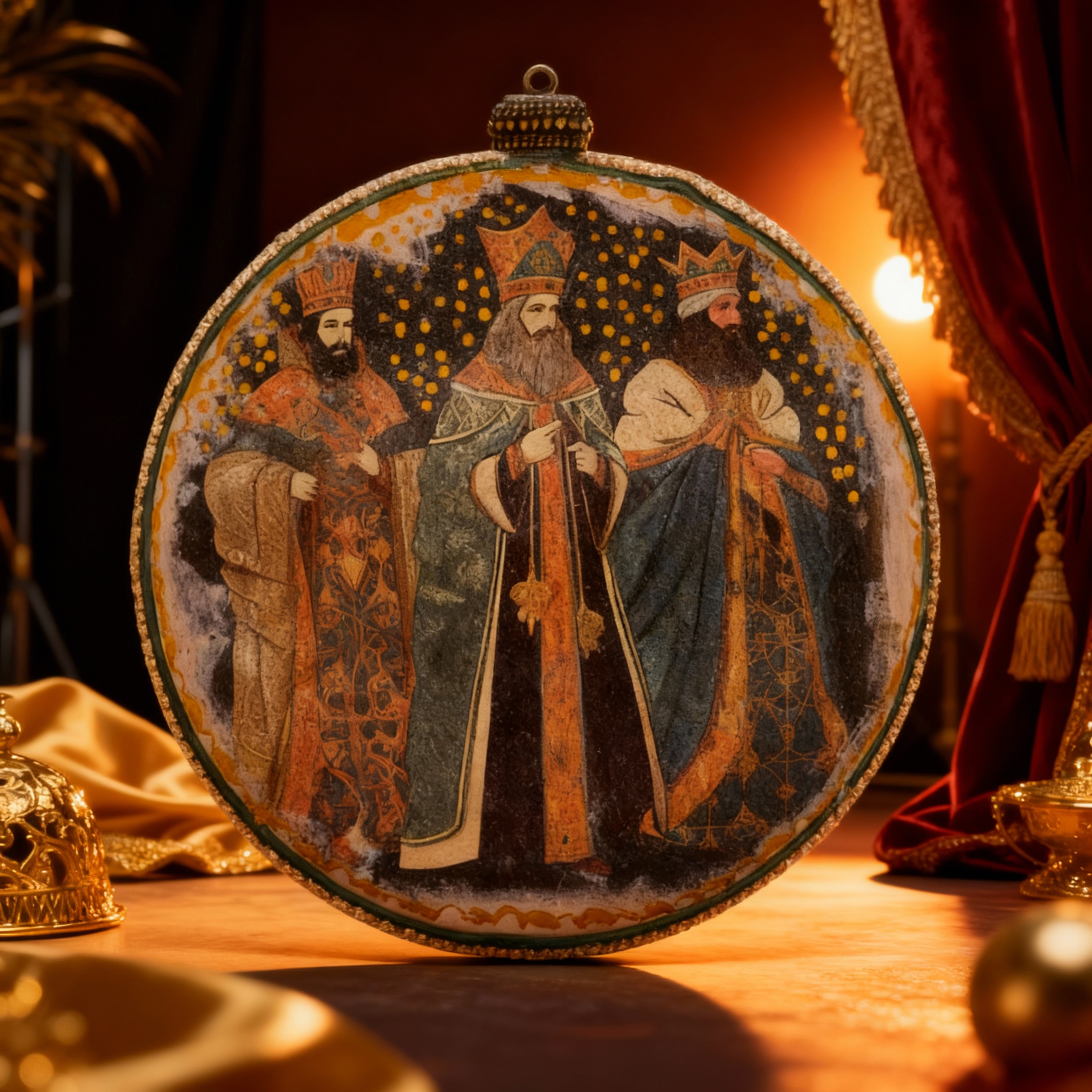 Medallón decorativo Reyes Magos 08