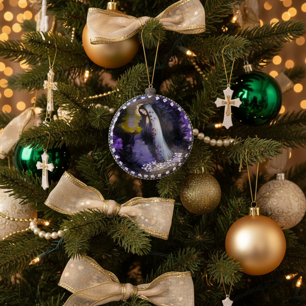 Medallón decorativo Virgen María 04