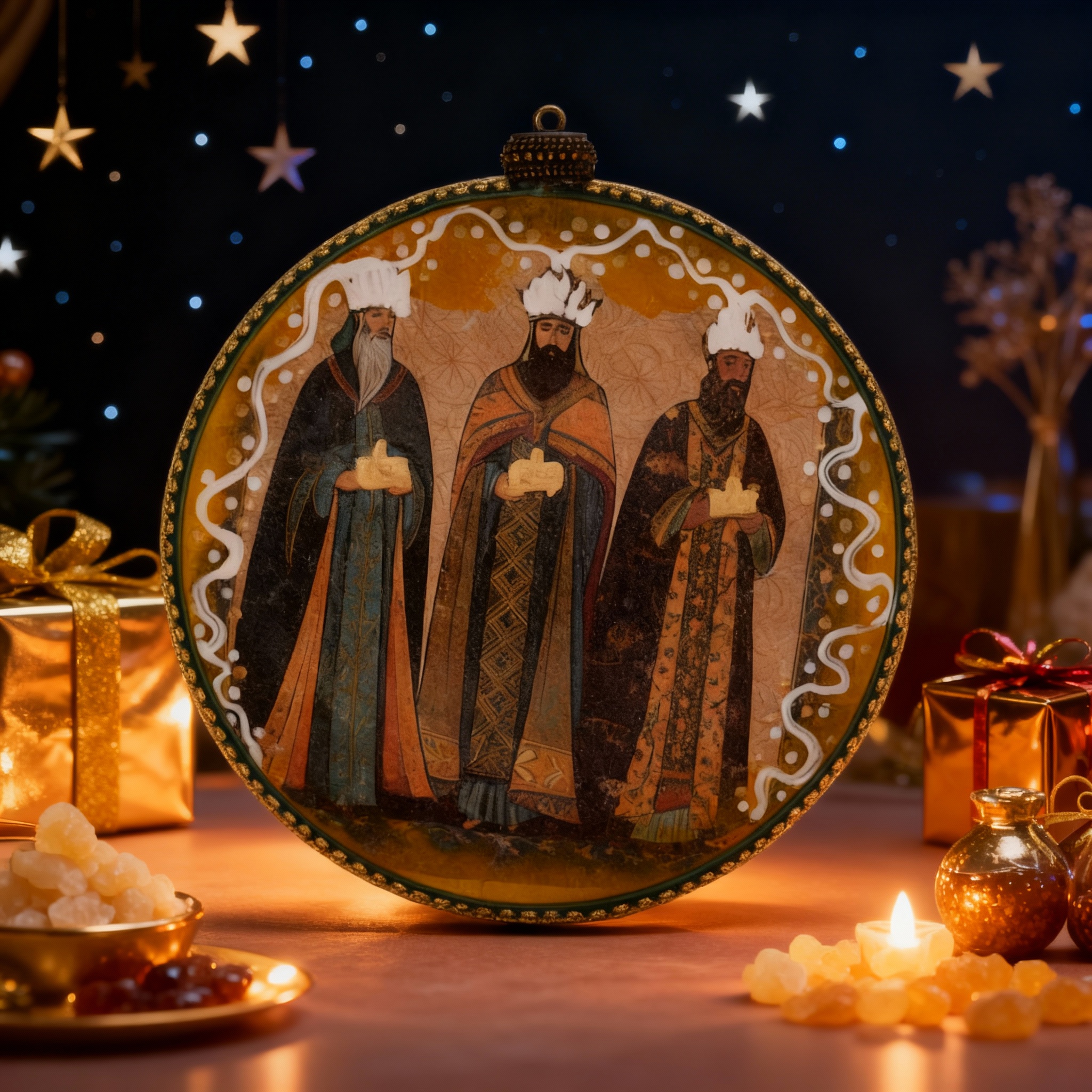 Medallón decorativo Reyes Magos 09