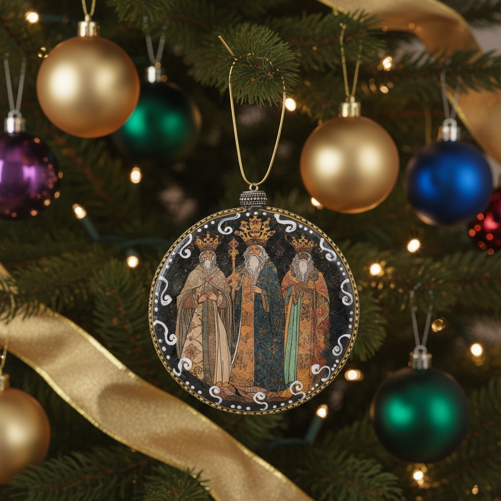 Medallón decorativo Reyes Magos 01