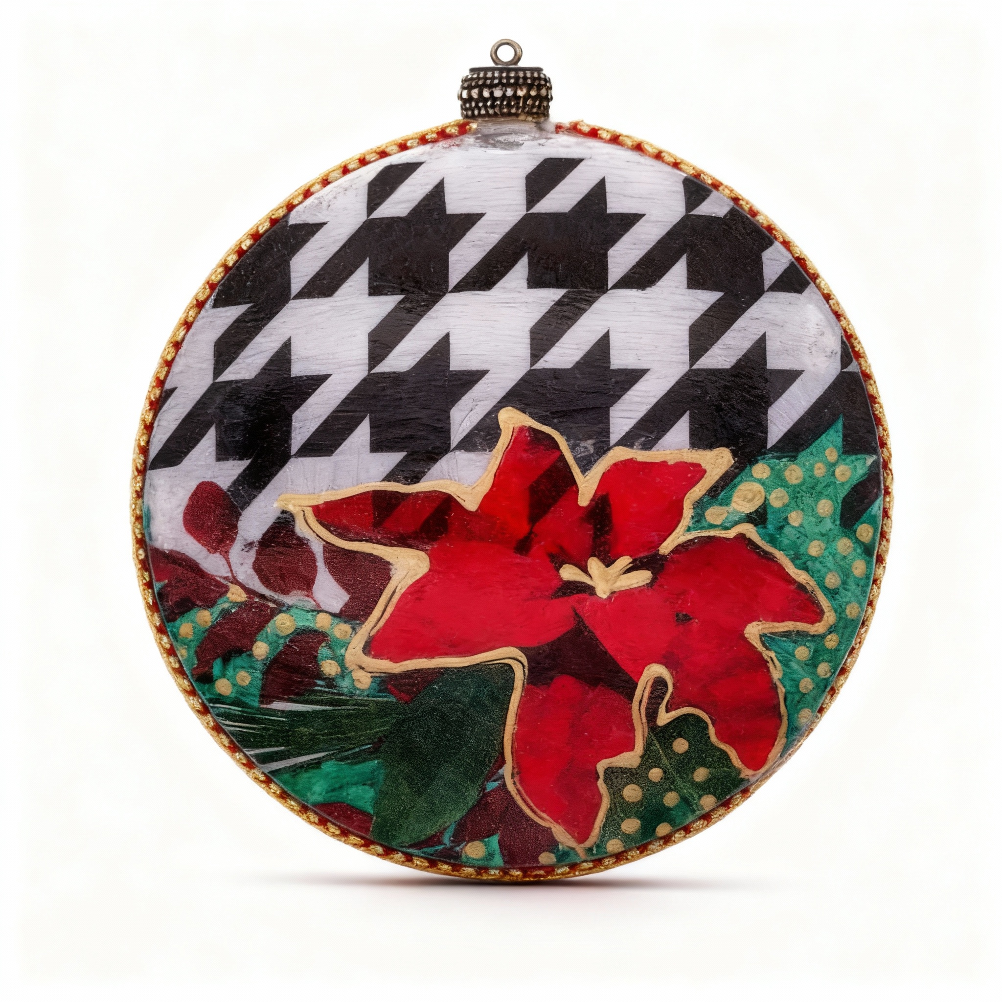 Medallón decorativo Poinsettias 01