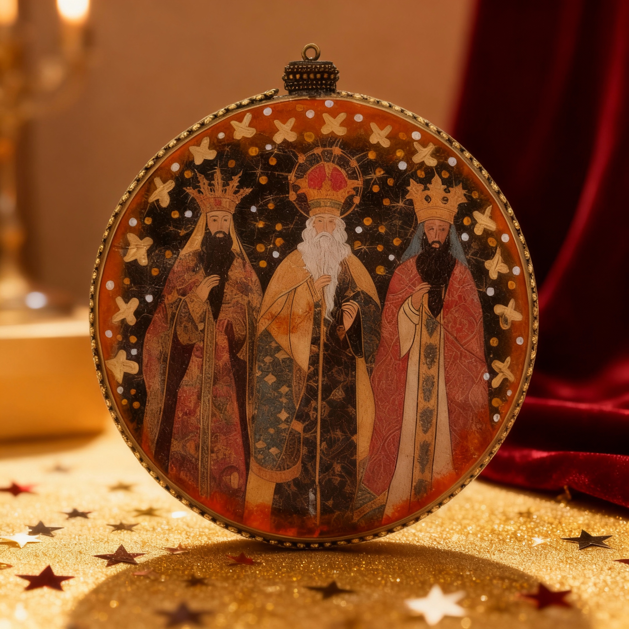 Medallón decorativo Reyes Magos 06
