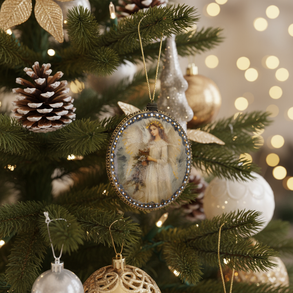 Medallón decorativo Ángeles 04