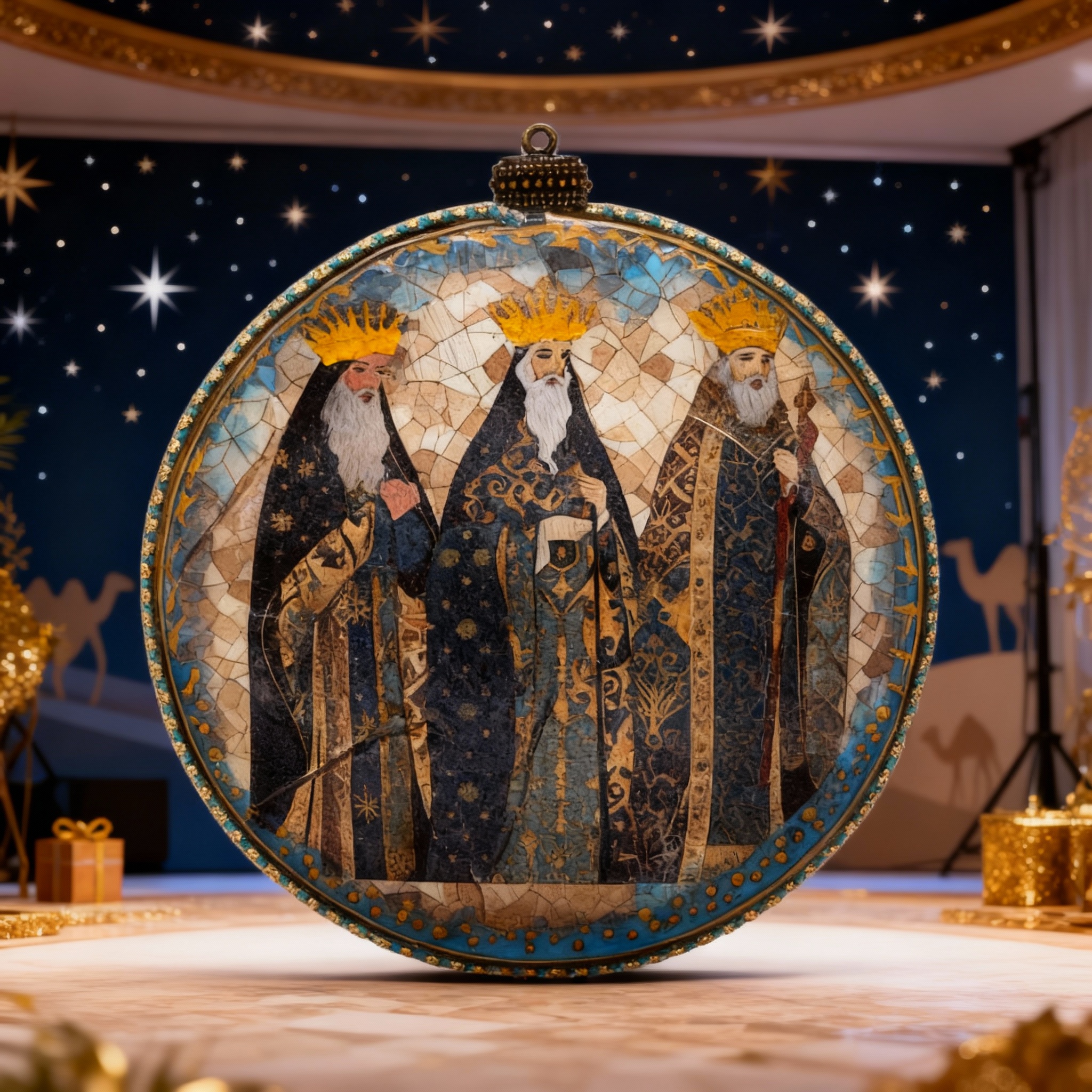 Medallón decorativo Reyes Magos 05