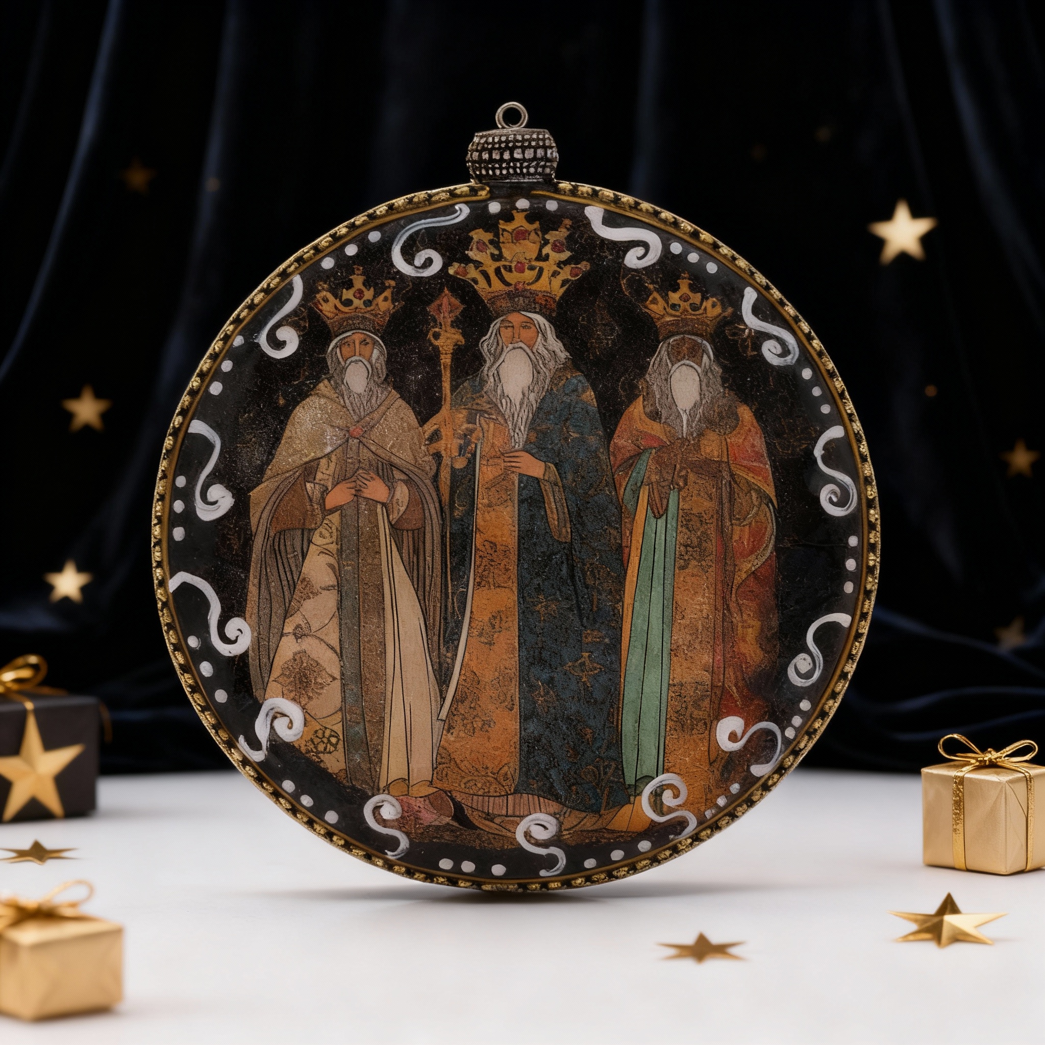 Medallón decorativo Reyes Magos 01