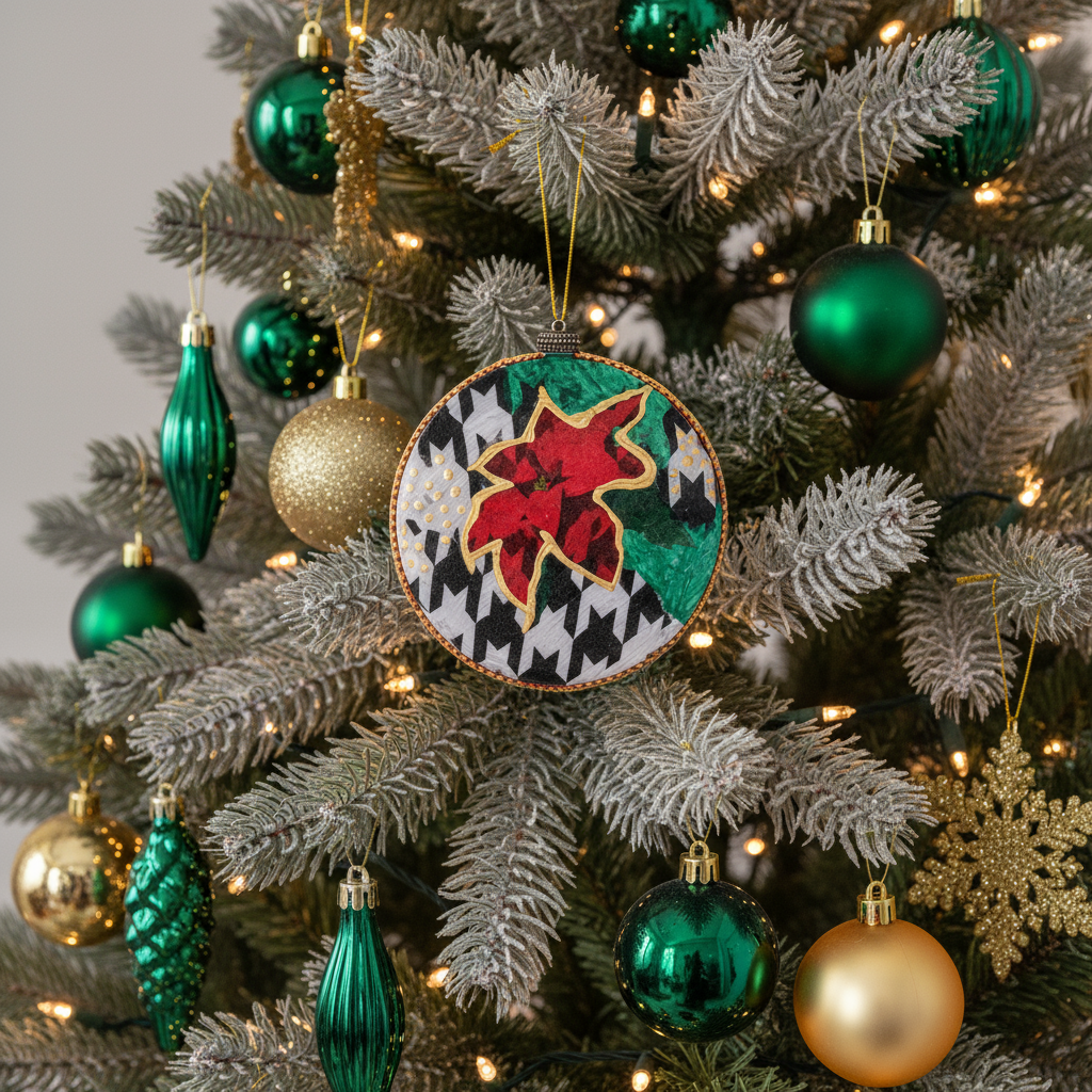 Medallón decorativo Poinsettias 05