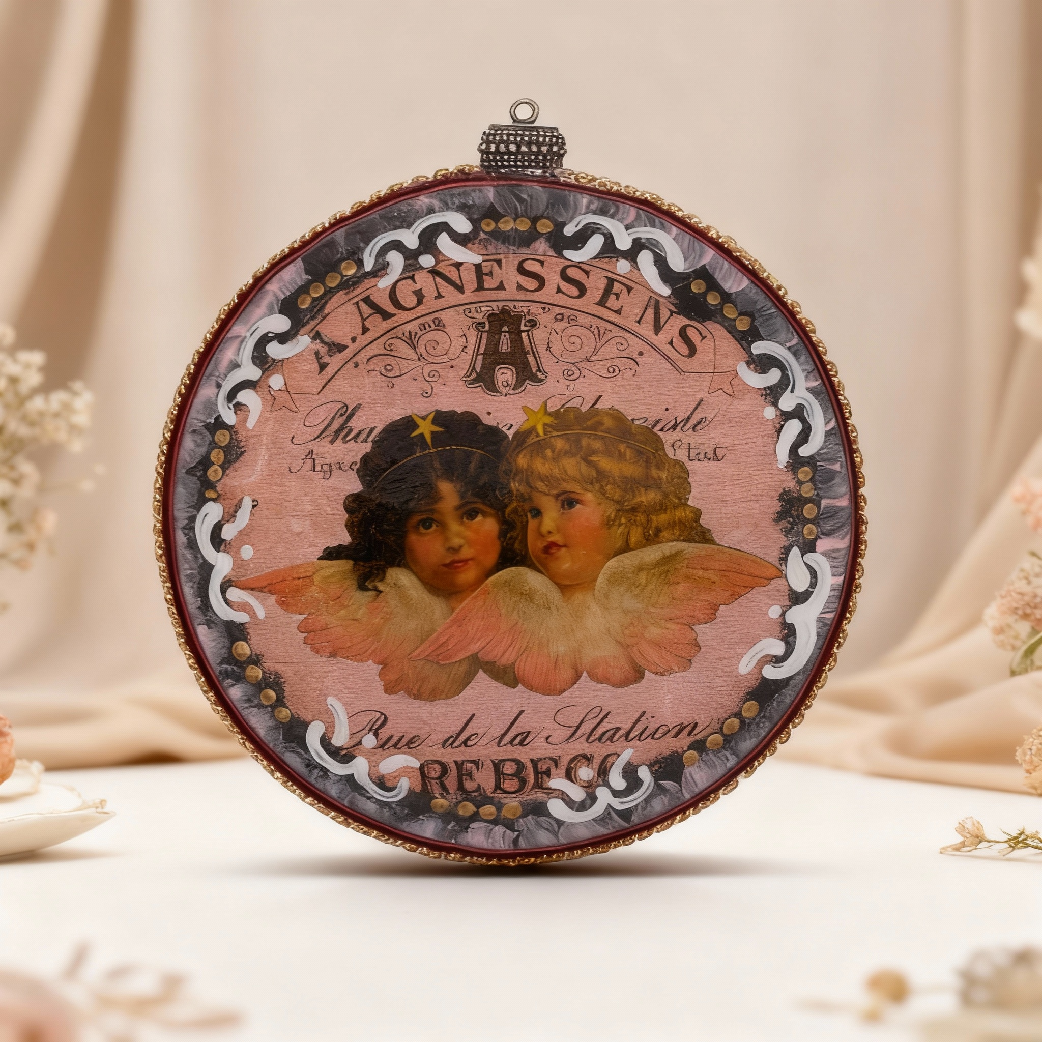 Medallón decorativo Ángeles Vintage 03