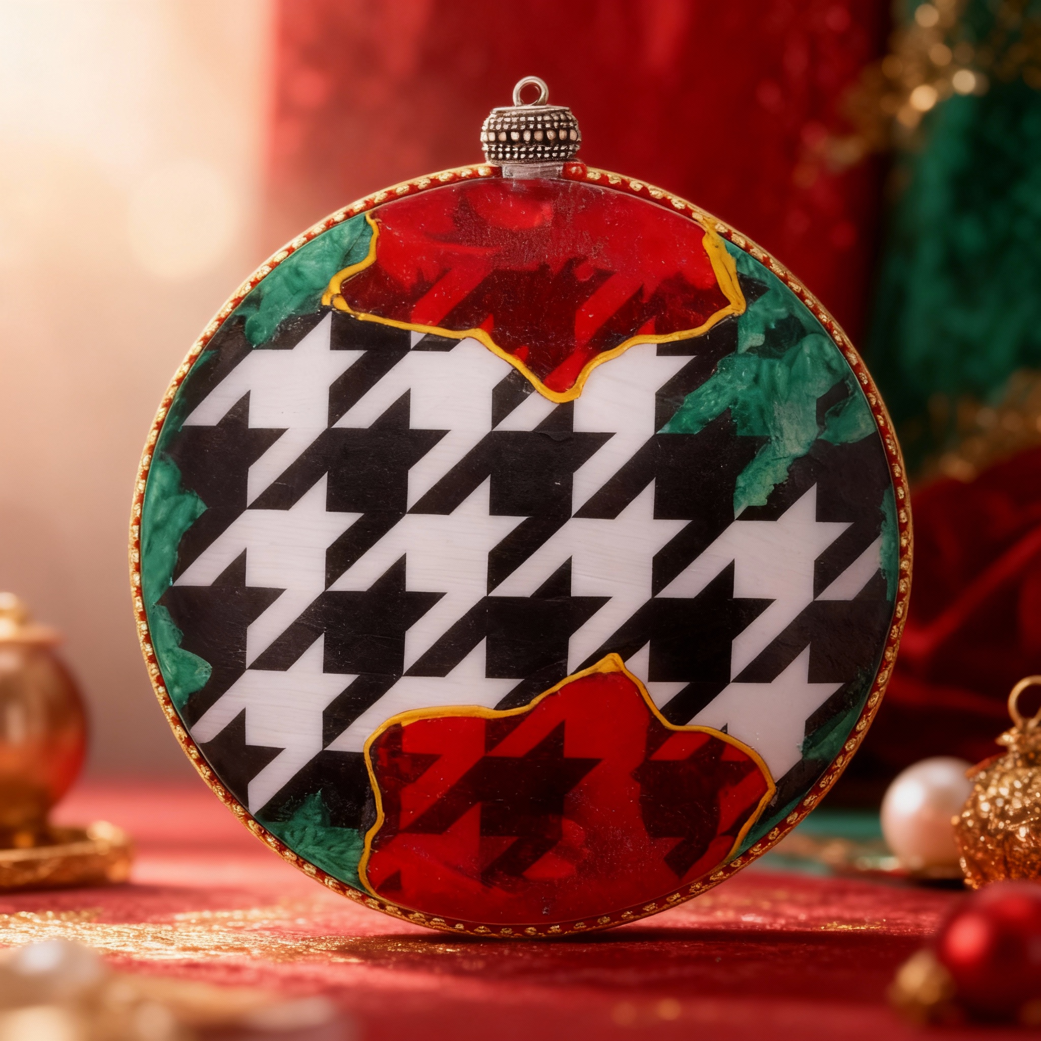 Medallón decorativo Poinsettias 04