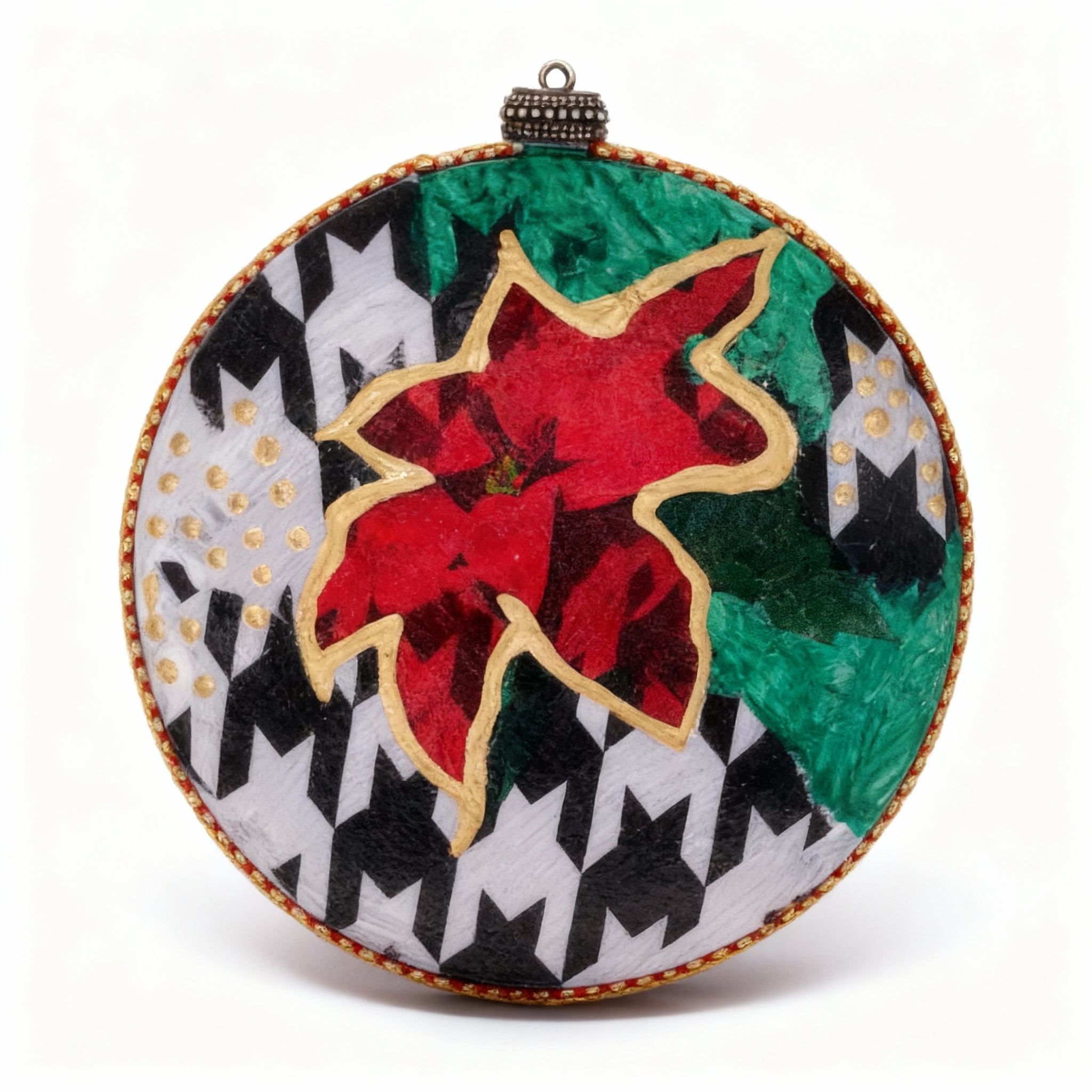 Medallón decorativo Poinsettias 05