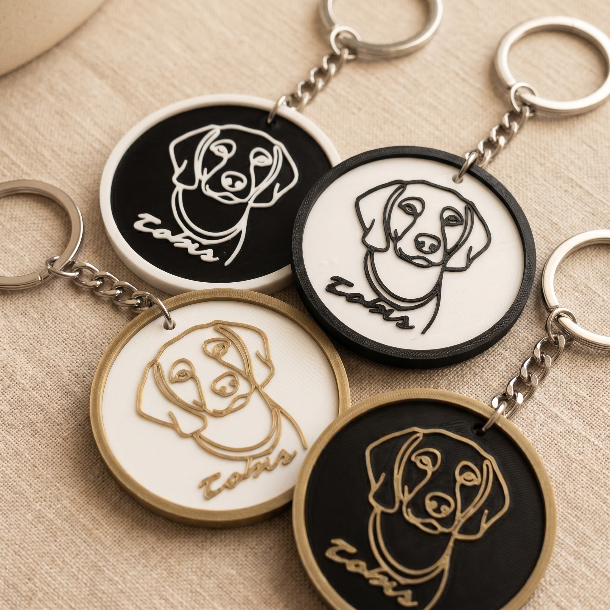 Augintinio kontūrinis pakabukas su vardu