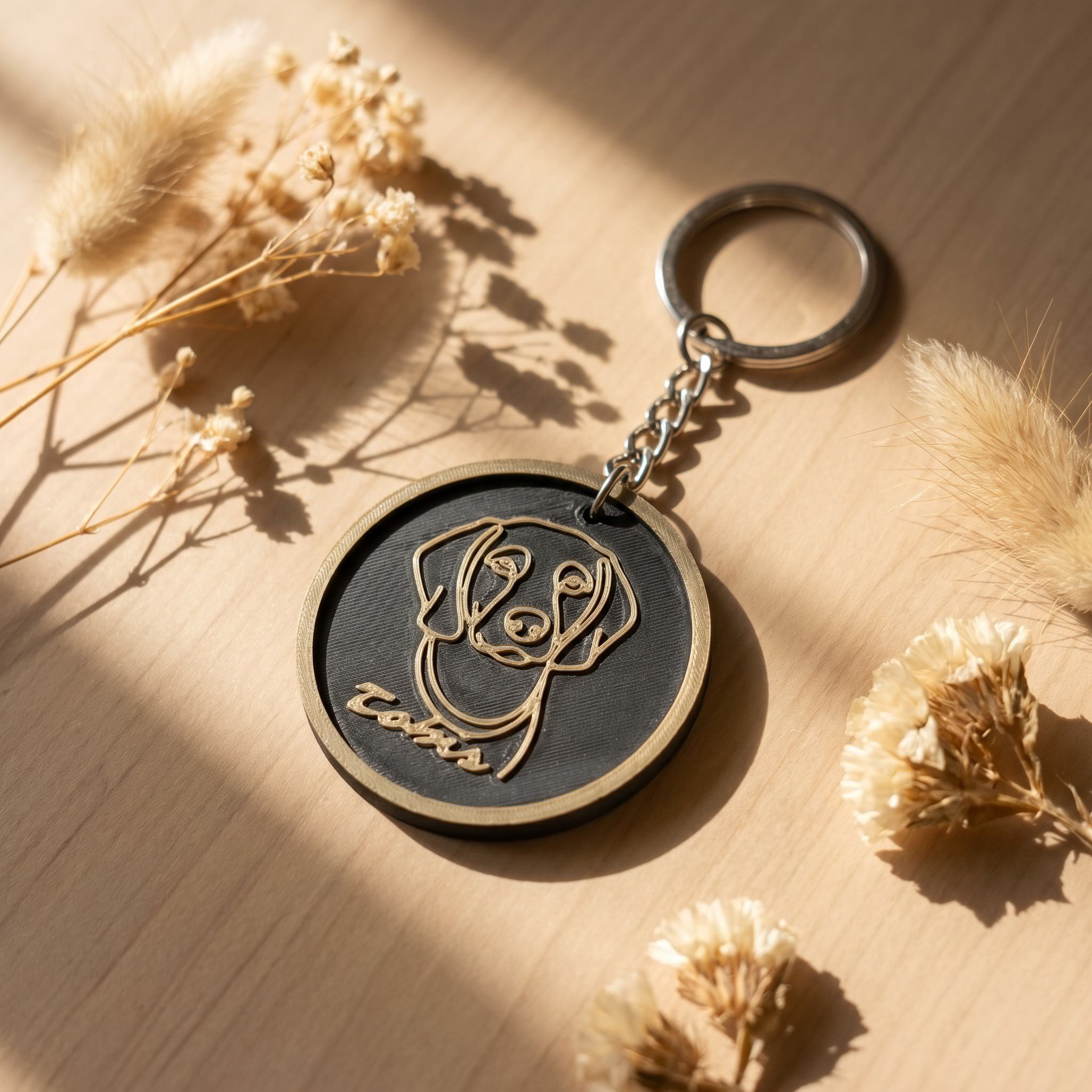 Augintinio kontūrinis pakabukas su vardu