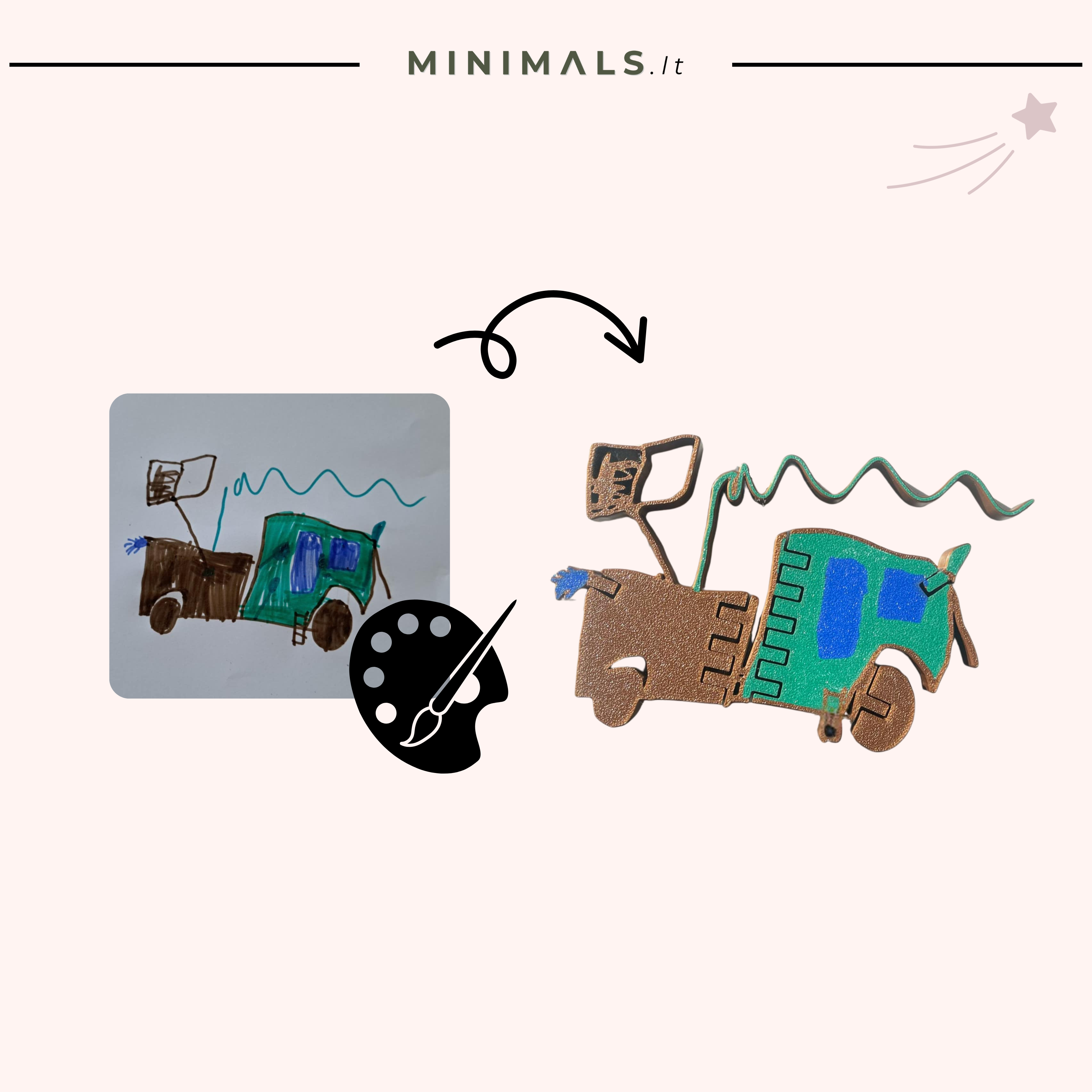 Žaislas iš piešinio