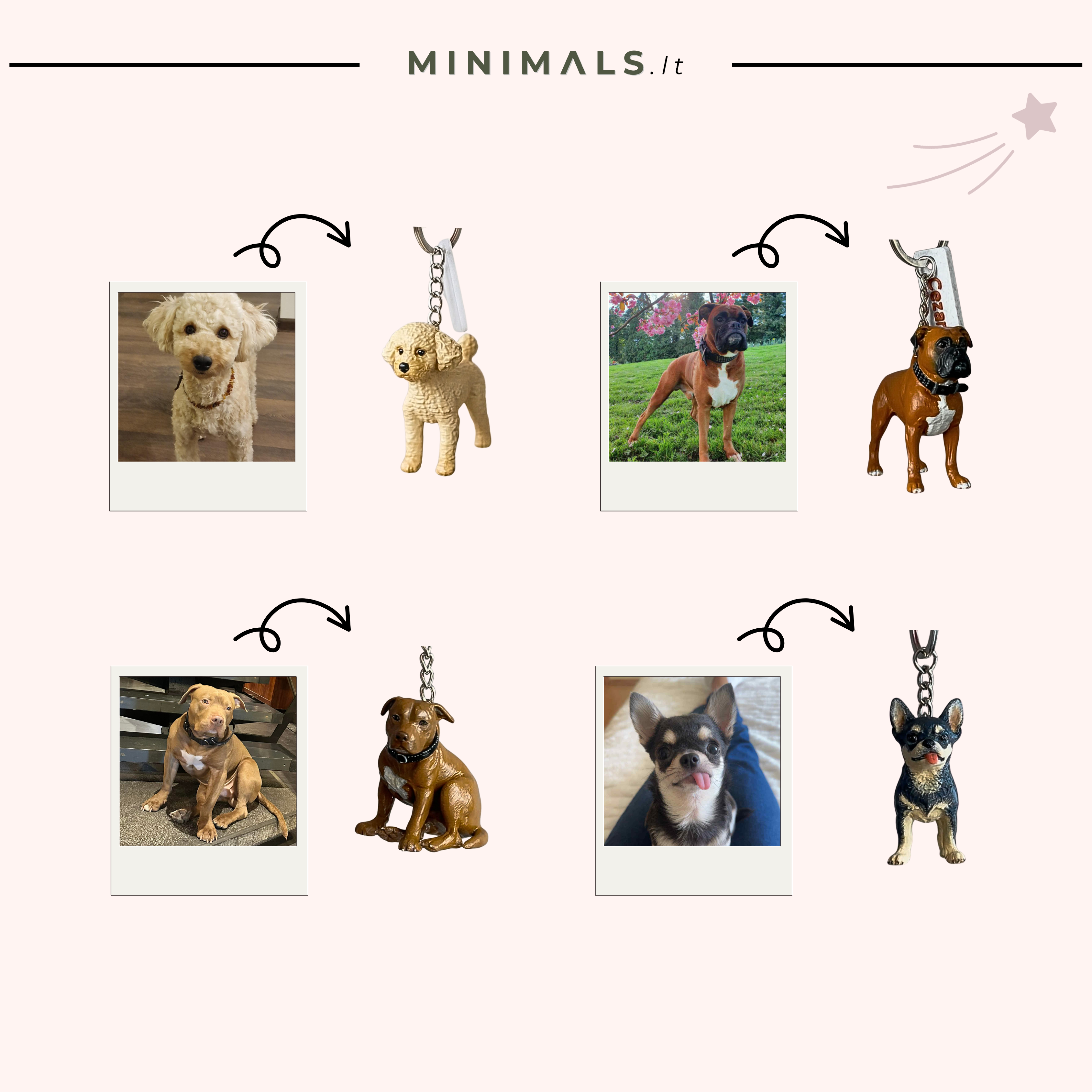 Tavo augintinio 3D raktų pakabukas