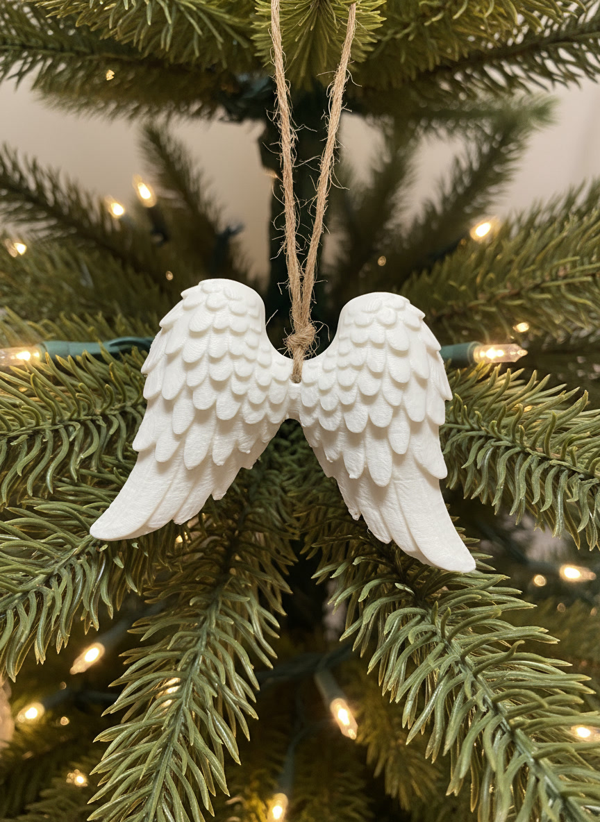 Angelo sparnai - žaisliukai Kalėdoms (12 vnt.)