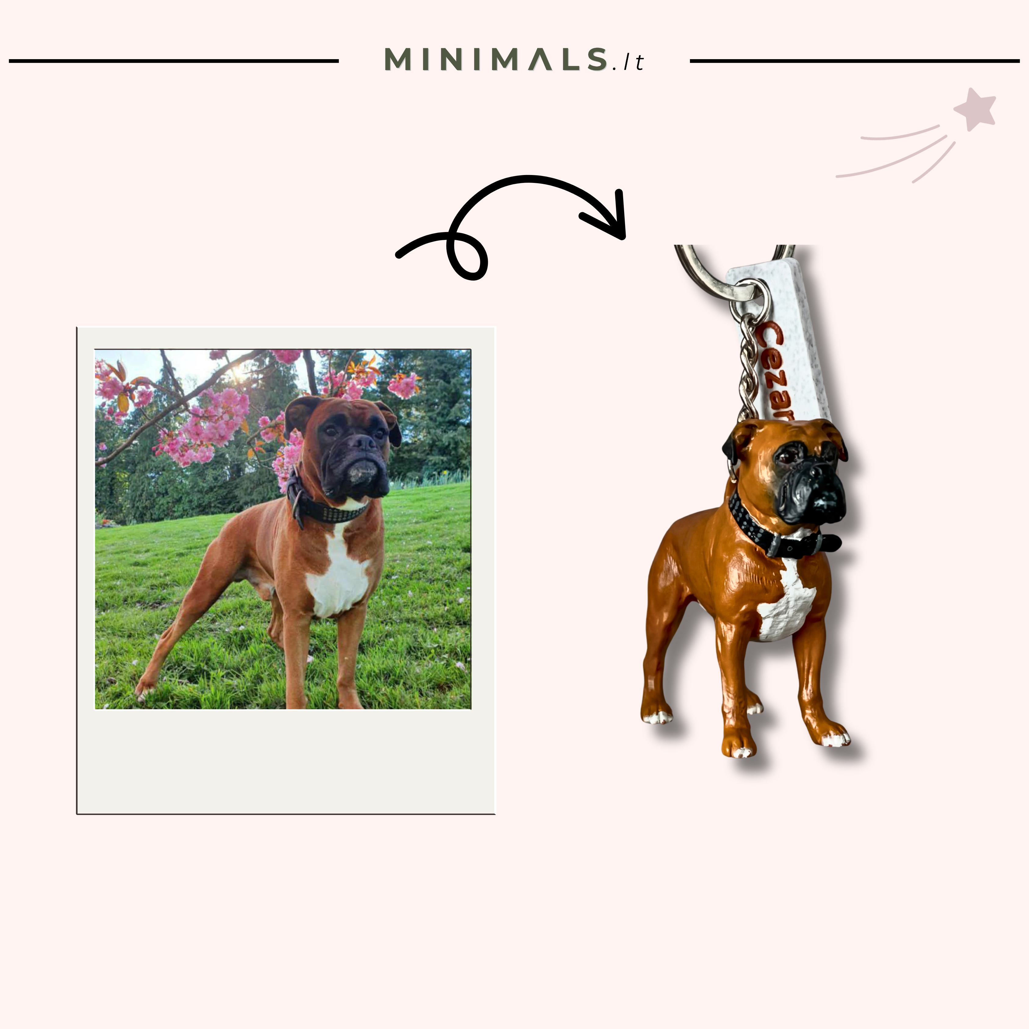 Tavo augintinio 3D raktų pakabukas