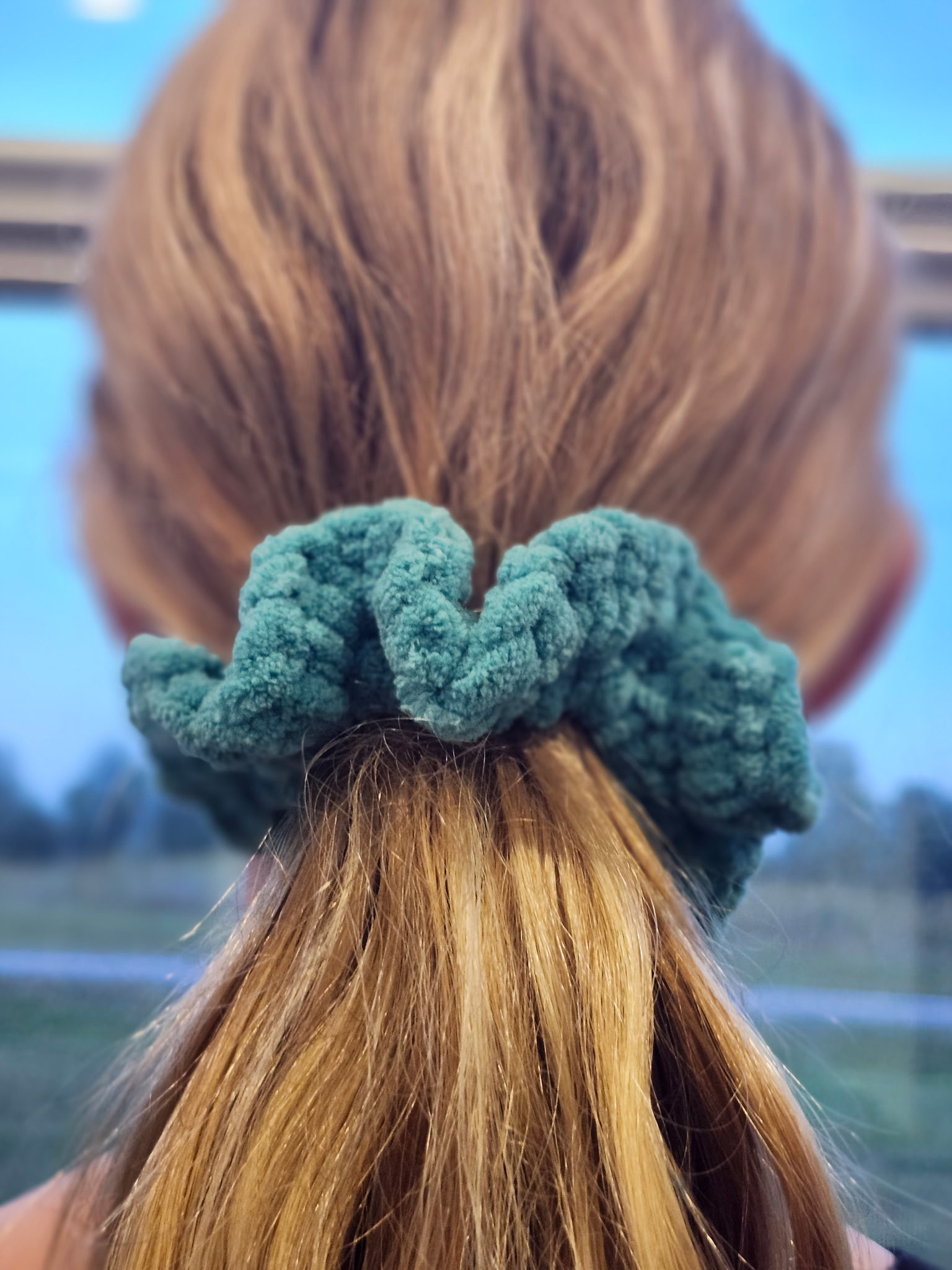 Blue Skies Scrunchie