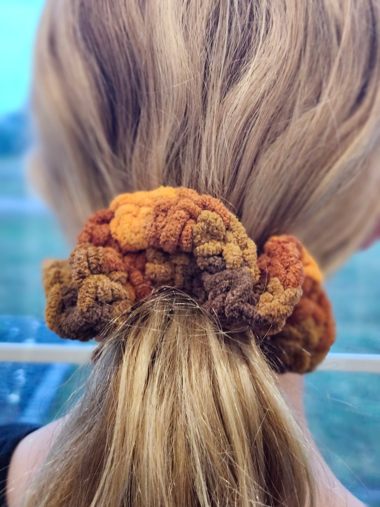 Fall Orange Scrunchie