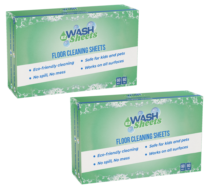 Ezwash Floor Cleaning Sheets: 60 sheets for 60 use