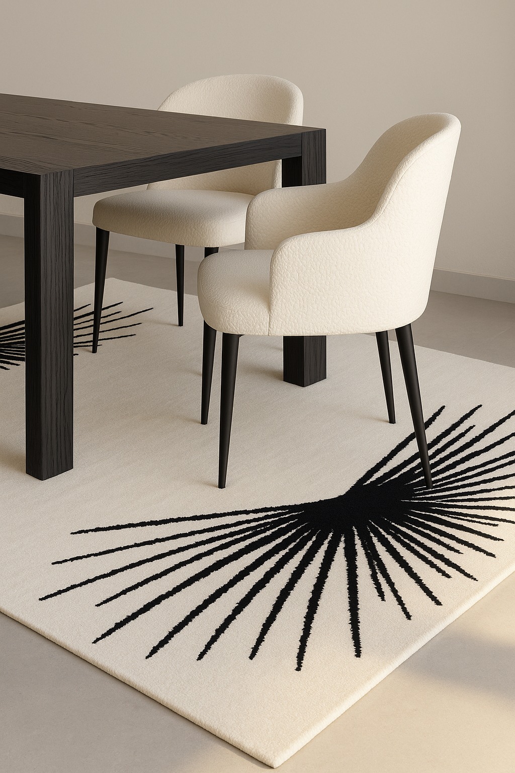 Modern Sunburst Area Rug