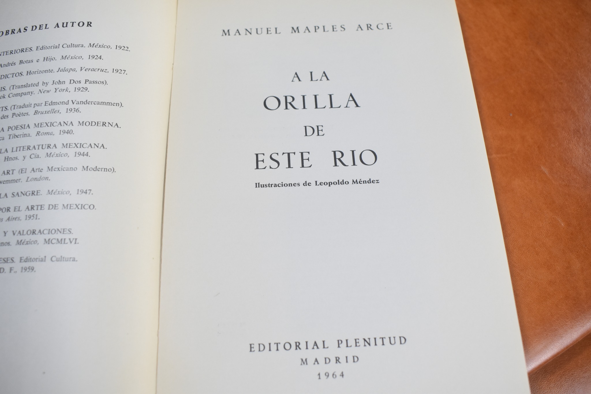 MANUEL MAPLES ARCE - A LA ORILLA DE ESTE RIO
