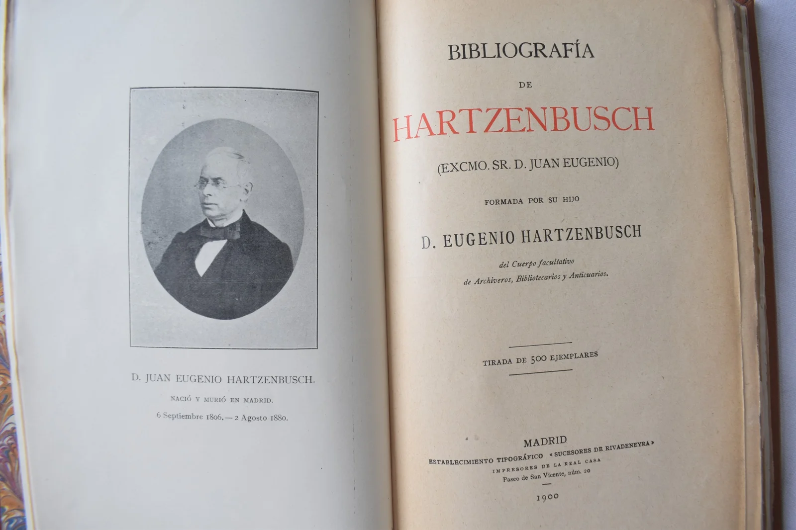 BIBLIOGRAFÍA DE HARTZENBUSCH 1900