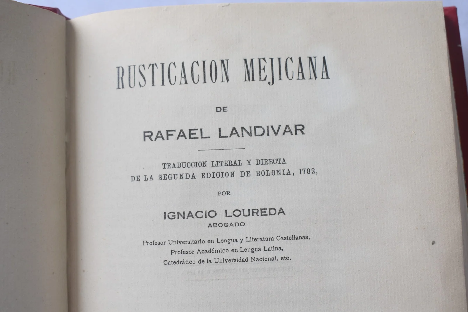 RUSTICACION MEJICANA DE RAFAEL LANDIVAR 1924