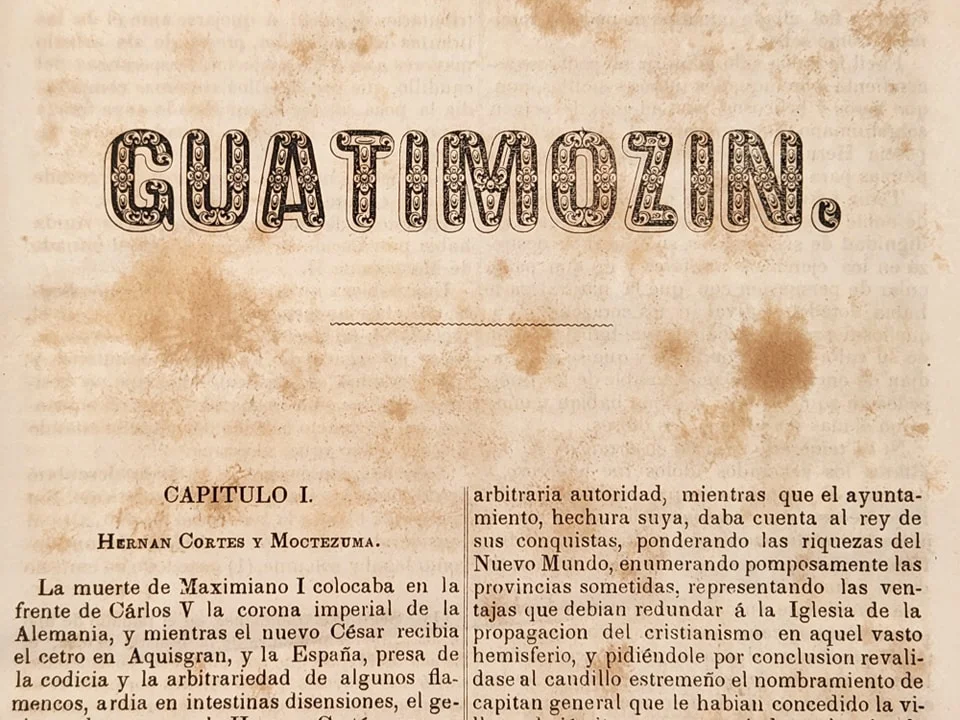 GUATIMOZIN ÚLTIMO EMPERADOR DE MÉXICO. 1853