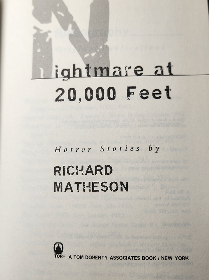 RICHARD MATHENSON NIGTHMARE AT 20,000 FEET - FIRMADO
