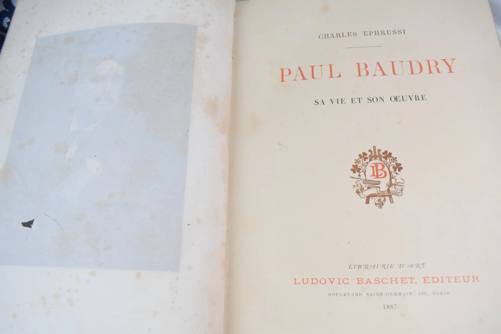 PAUL BAUDRY - SA VIE ET SON OEUVRE 1887