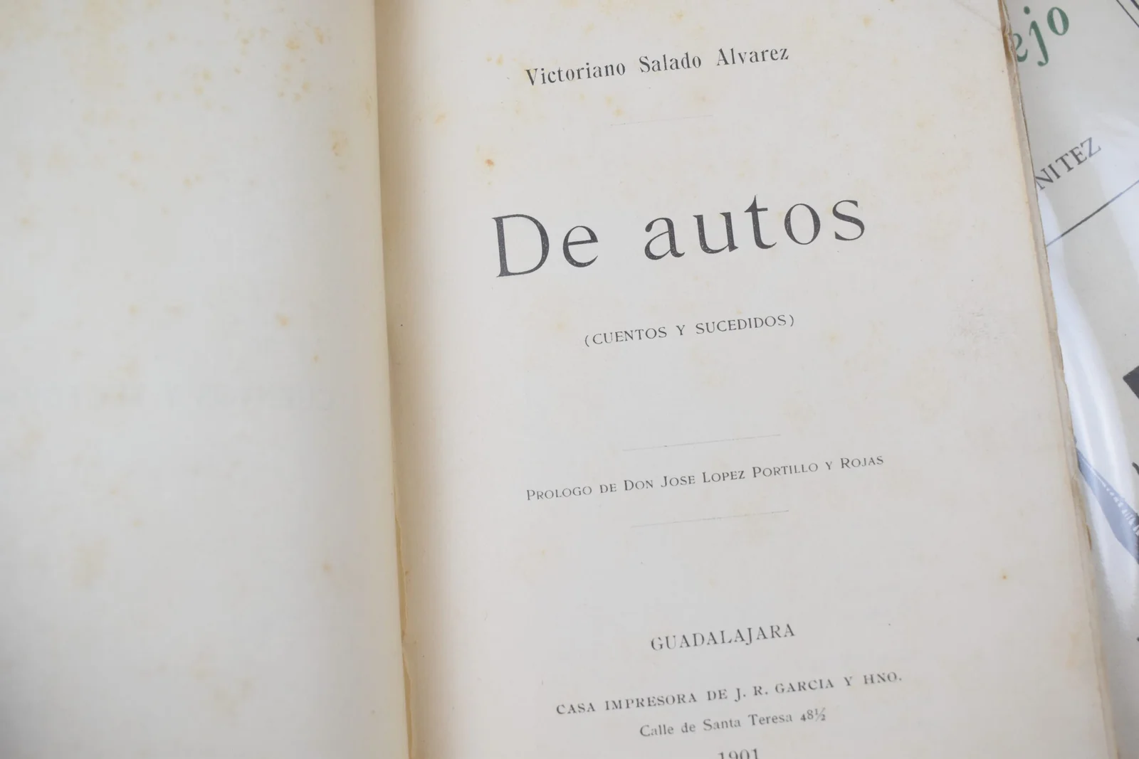 VICTORIANO SALADO ALVAREZ - DE AUTOS
