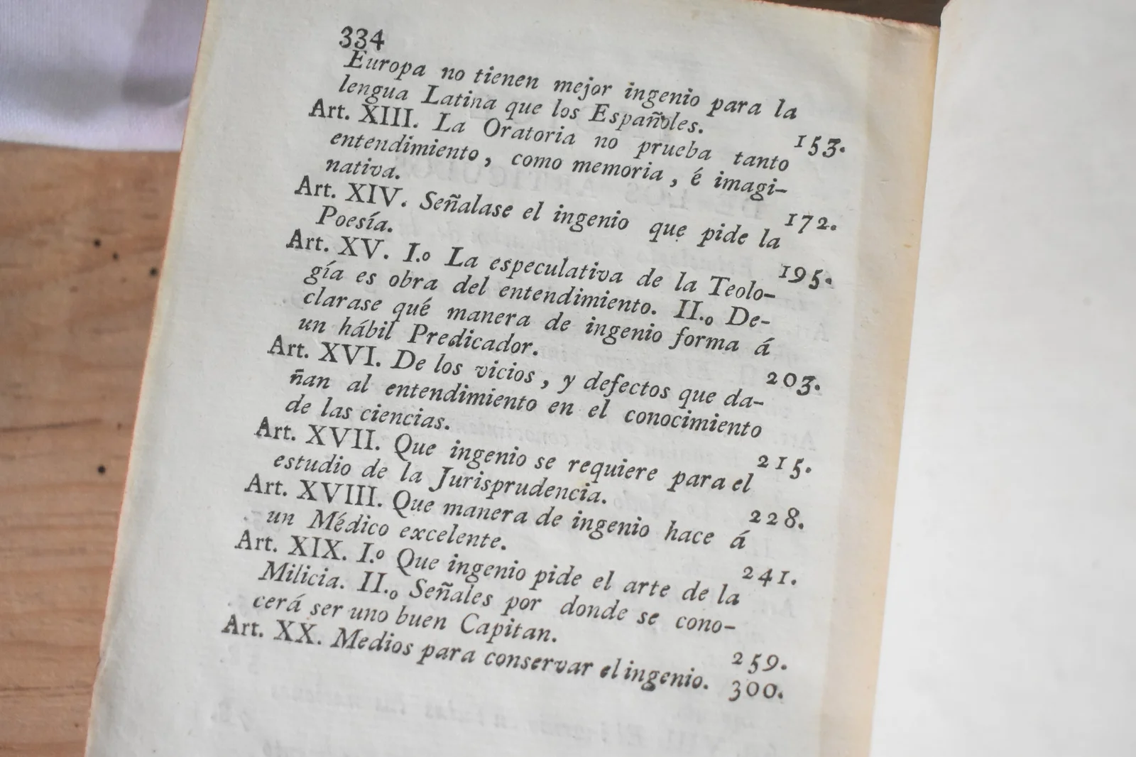 DISCERNIMIENTO FILOSÓFICO DE INGENIOS PARA ARTES Y CIENCIAS 1795