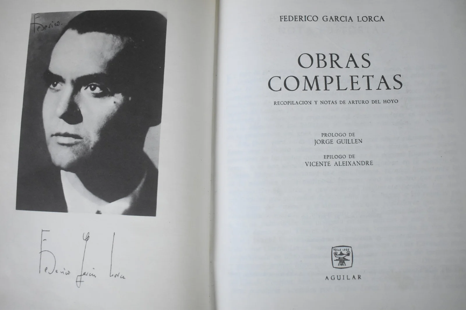 FEDERICO GARCÍA LORCA - OBRAS COMPLETAS. CUERO MORADO