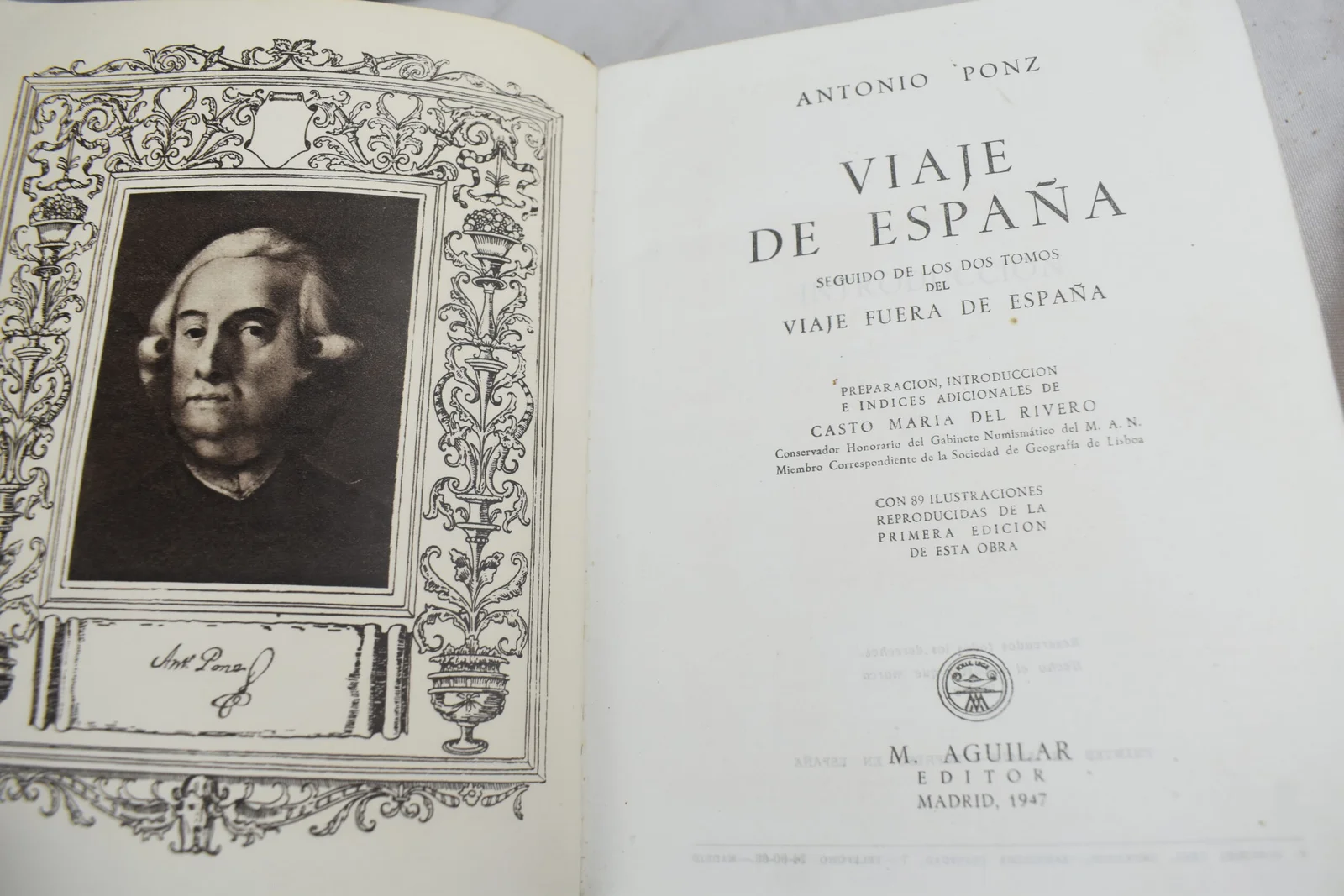 ANTONIO PONZ - VIAJE DE ESPAÑA 1947 DECORADO